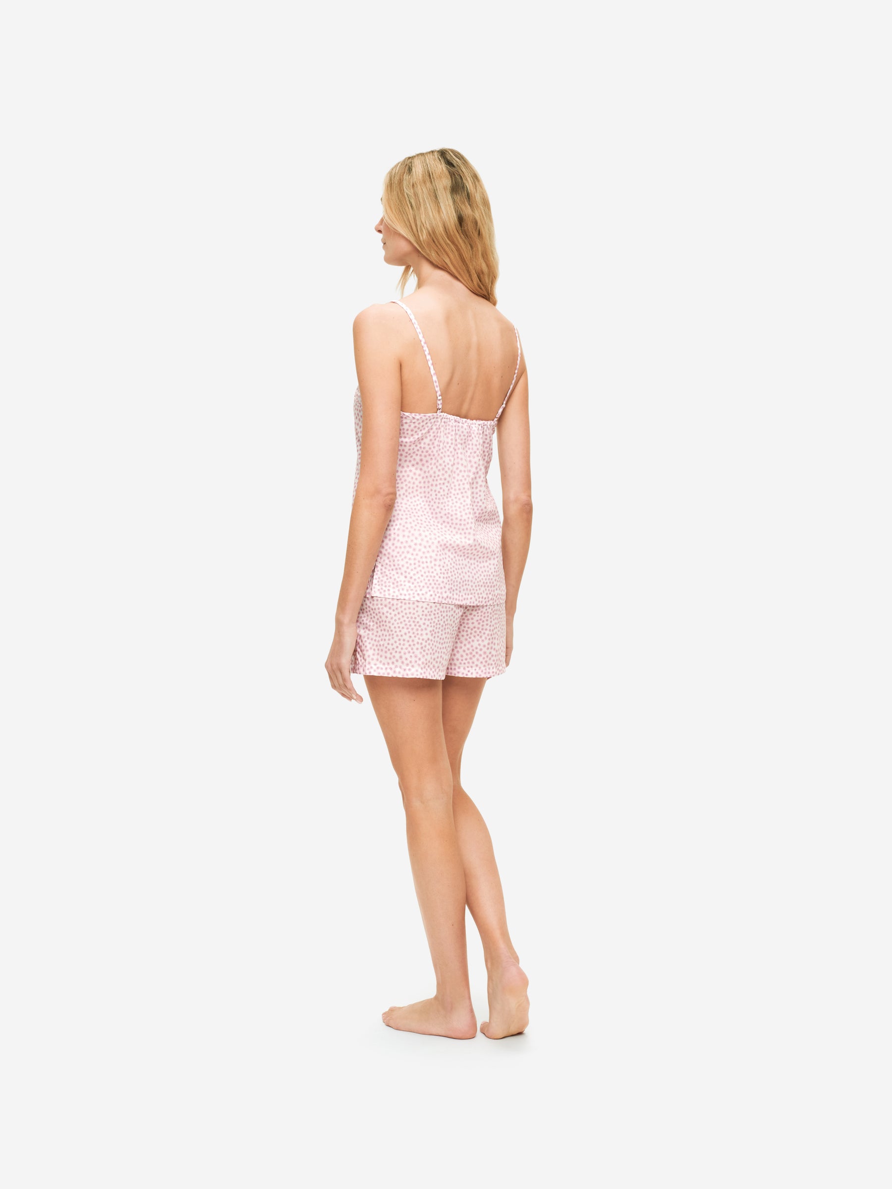 Women's Short Cami Pyjamas Nelson 88 Cotton Batiste White