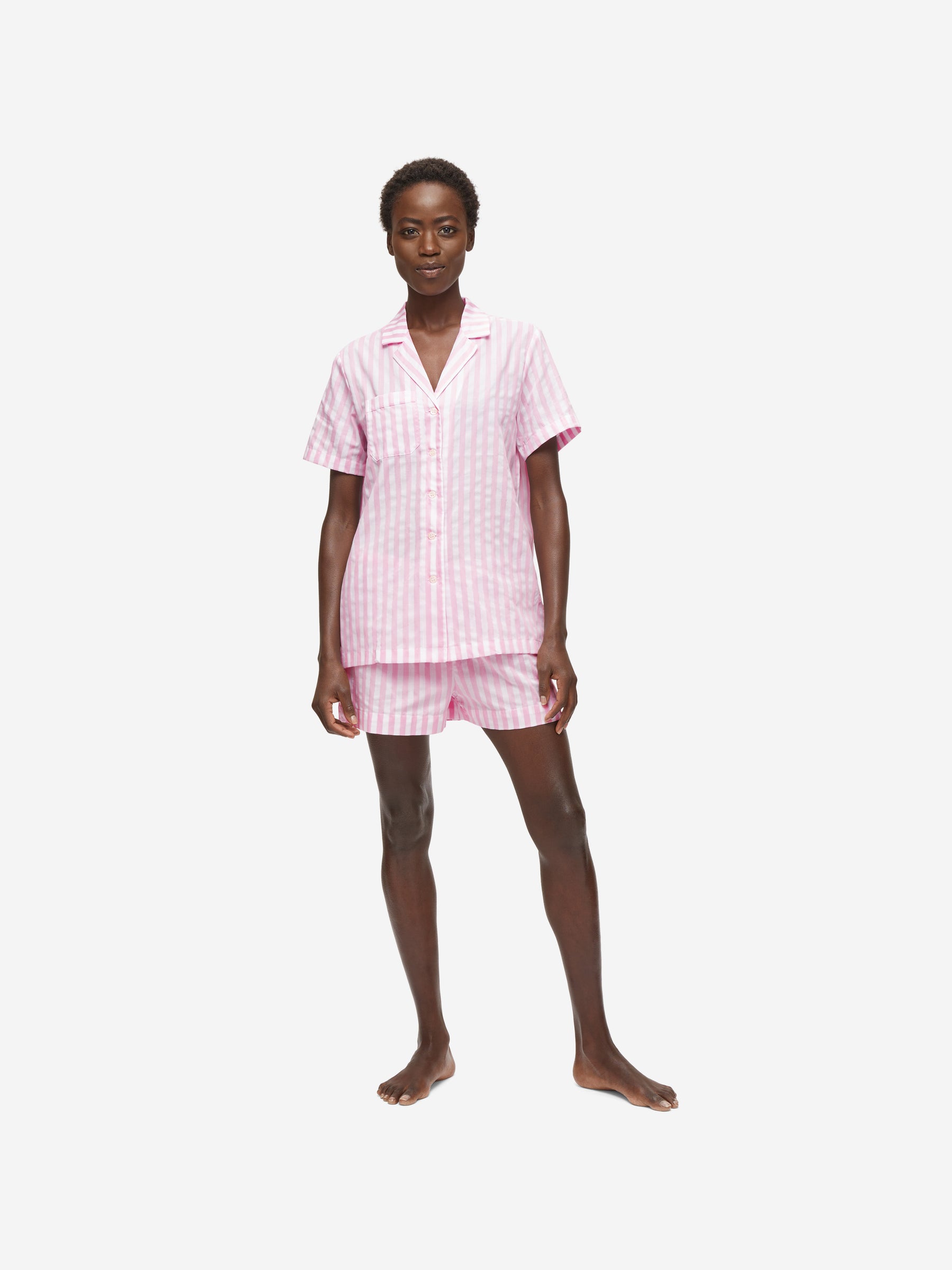 Women's Short Pyjamas Capri 20 Cotton Pink