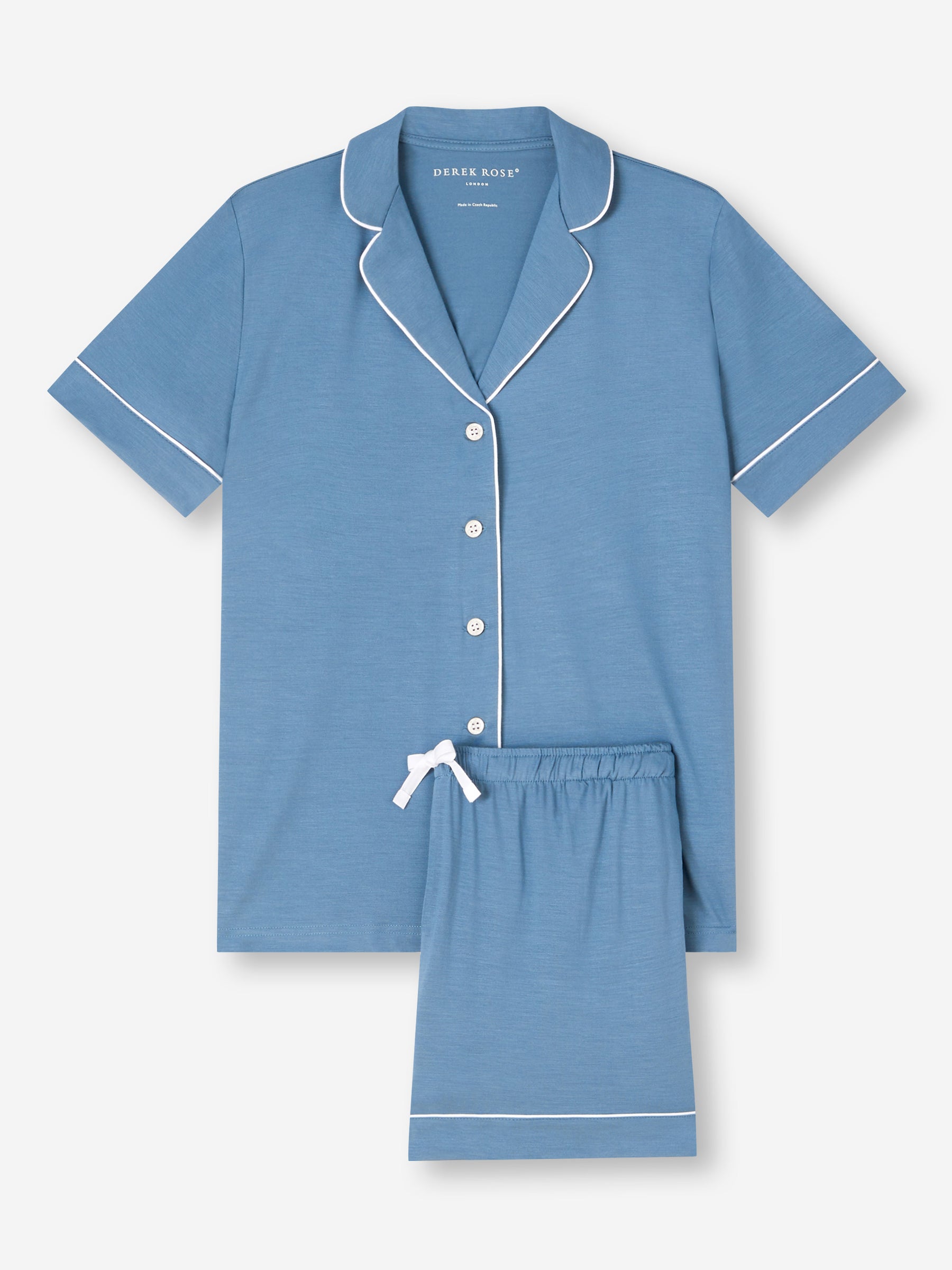 Women's Short Pyjamas Lara Micro Modal Stretch Denim