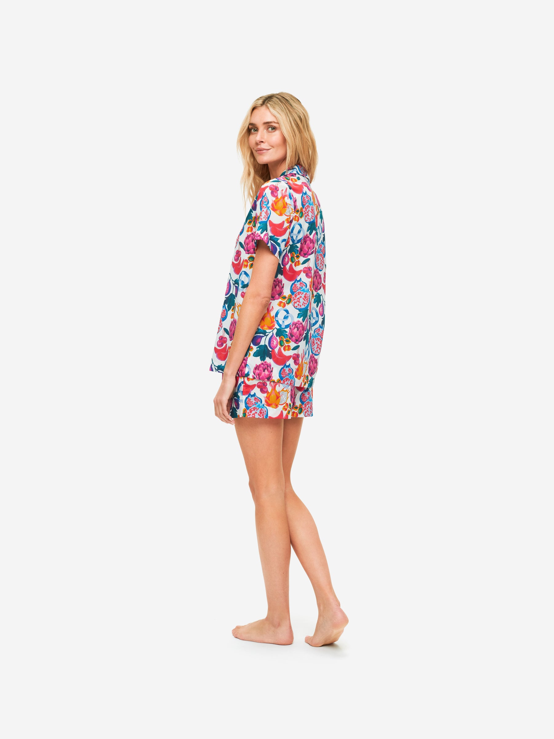 Women's Short Pyjamas Ledbury 50 Cotton Batiste White