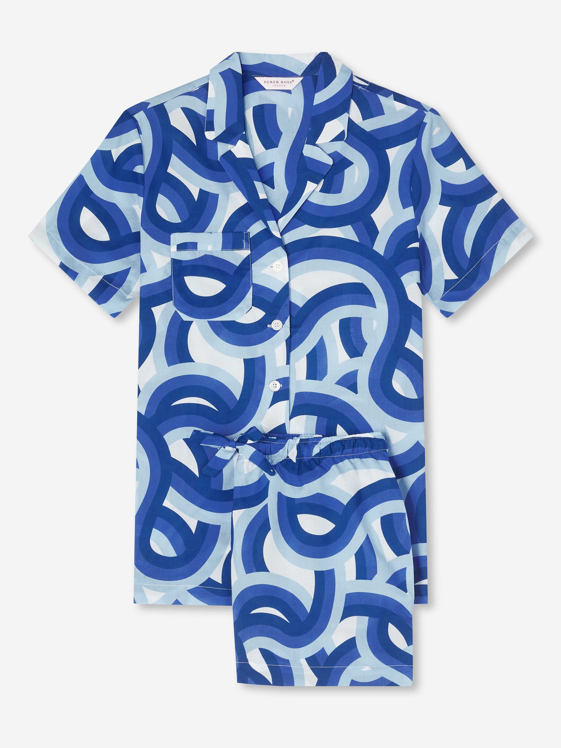 Women's Short Pyjamas Ledbury 51 Cotton Batiste Blue
