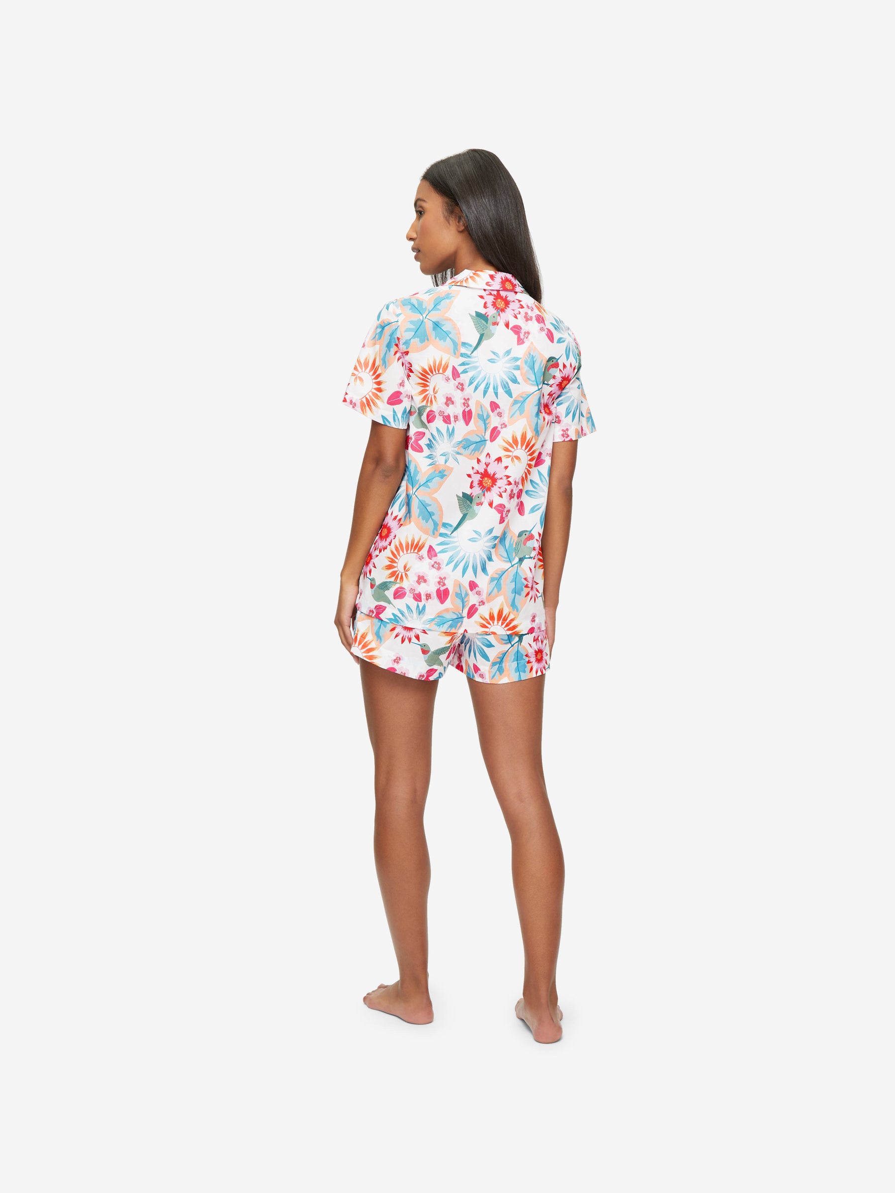 Women's Short Pyjamas Ledbury 60 Cotton Batiste White
