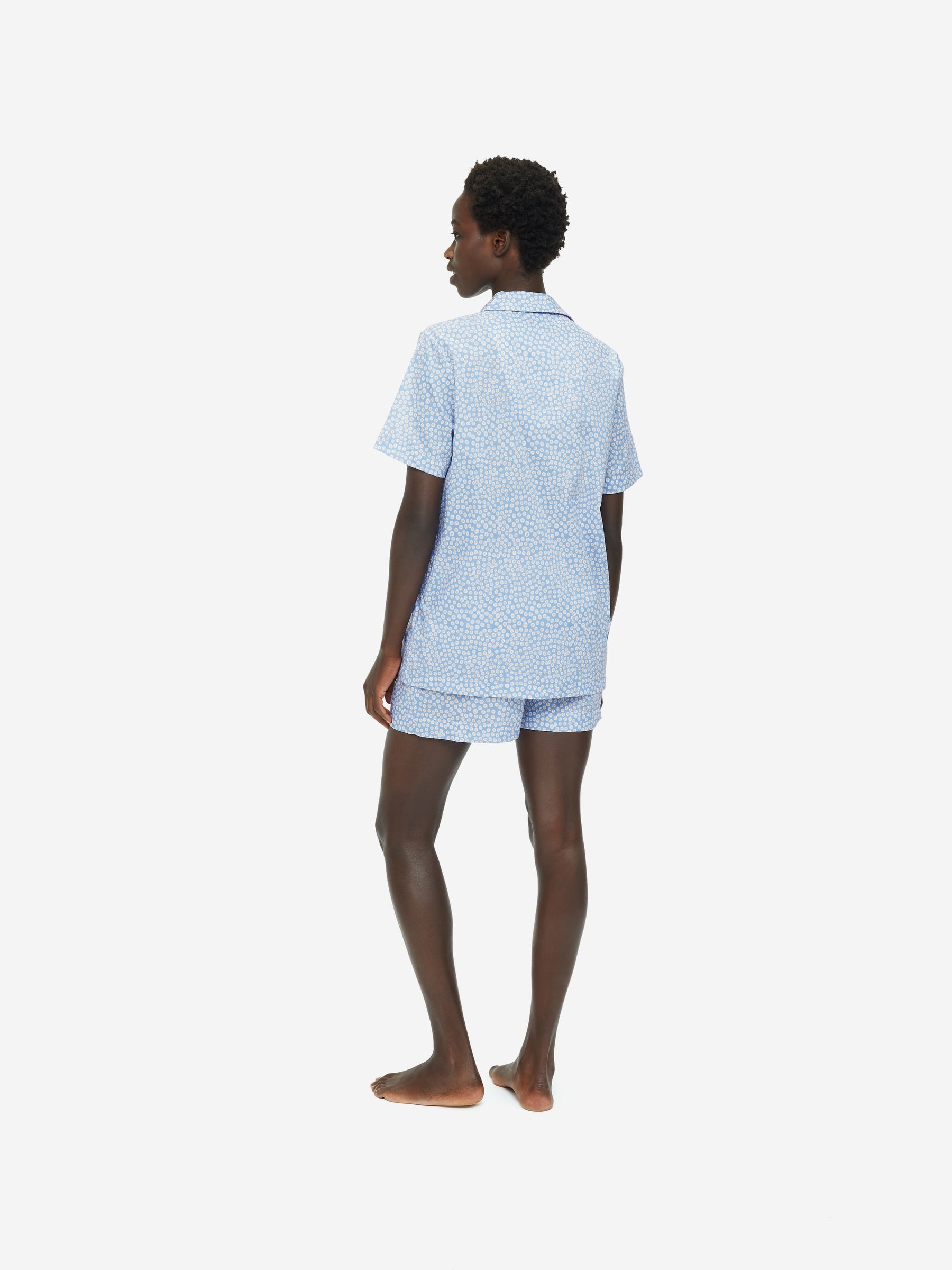 Women's Short Pyjamas Nelson 88 Cotton Batiste Blue