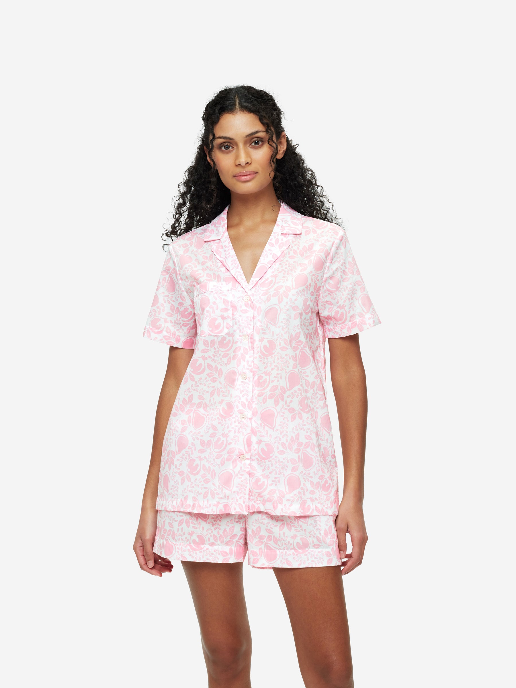 Women's Short Pyjamas Nelson 89 Cotton Batiste Pink