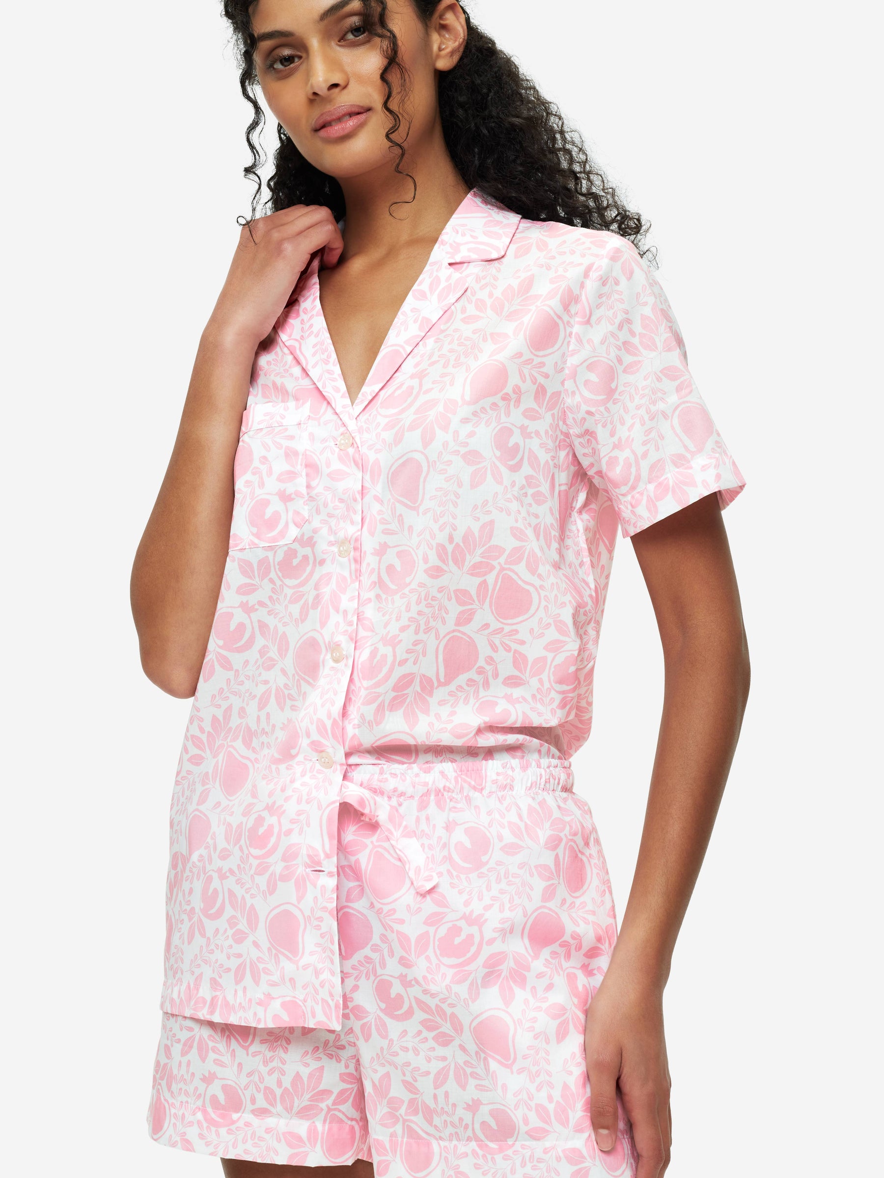 Women's Short Pyjamas Nelson 89 Cotton Batiste Pink