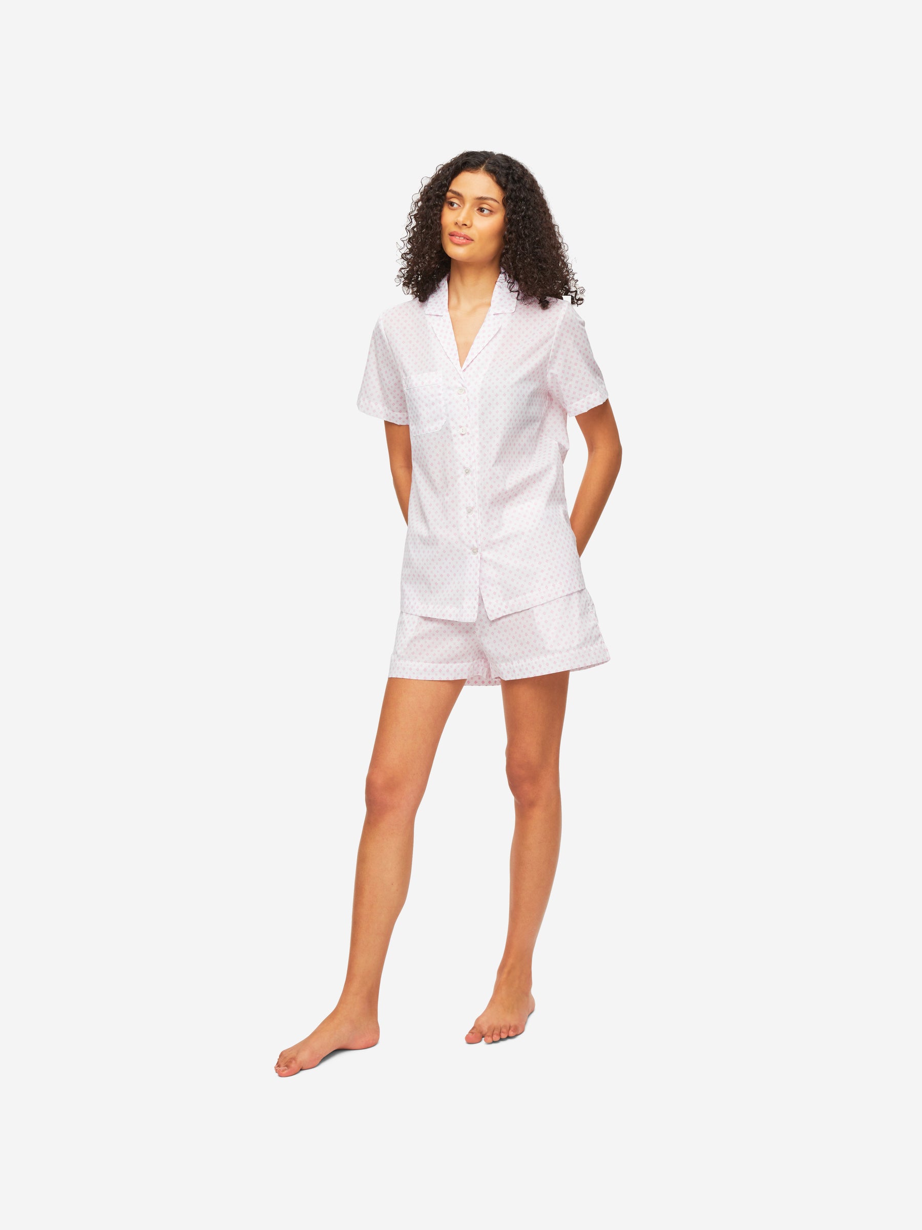 Women's Short Pyjamas Nelson 92 Cotton Batiste Pink