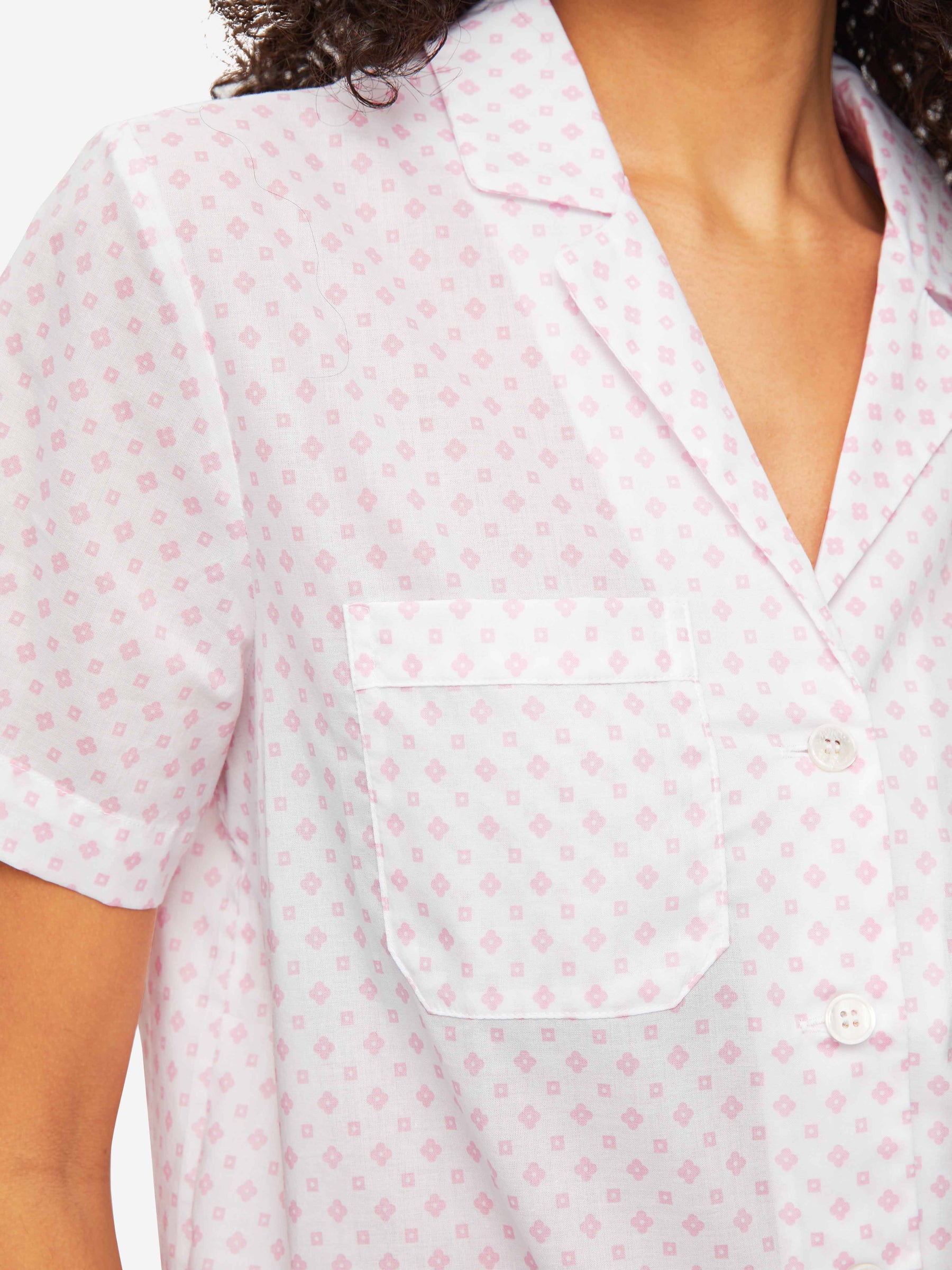 Women's Short Pyjamas Nelson 92 Cotton Batiste Pink