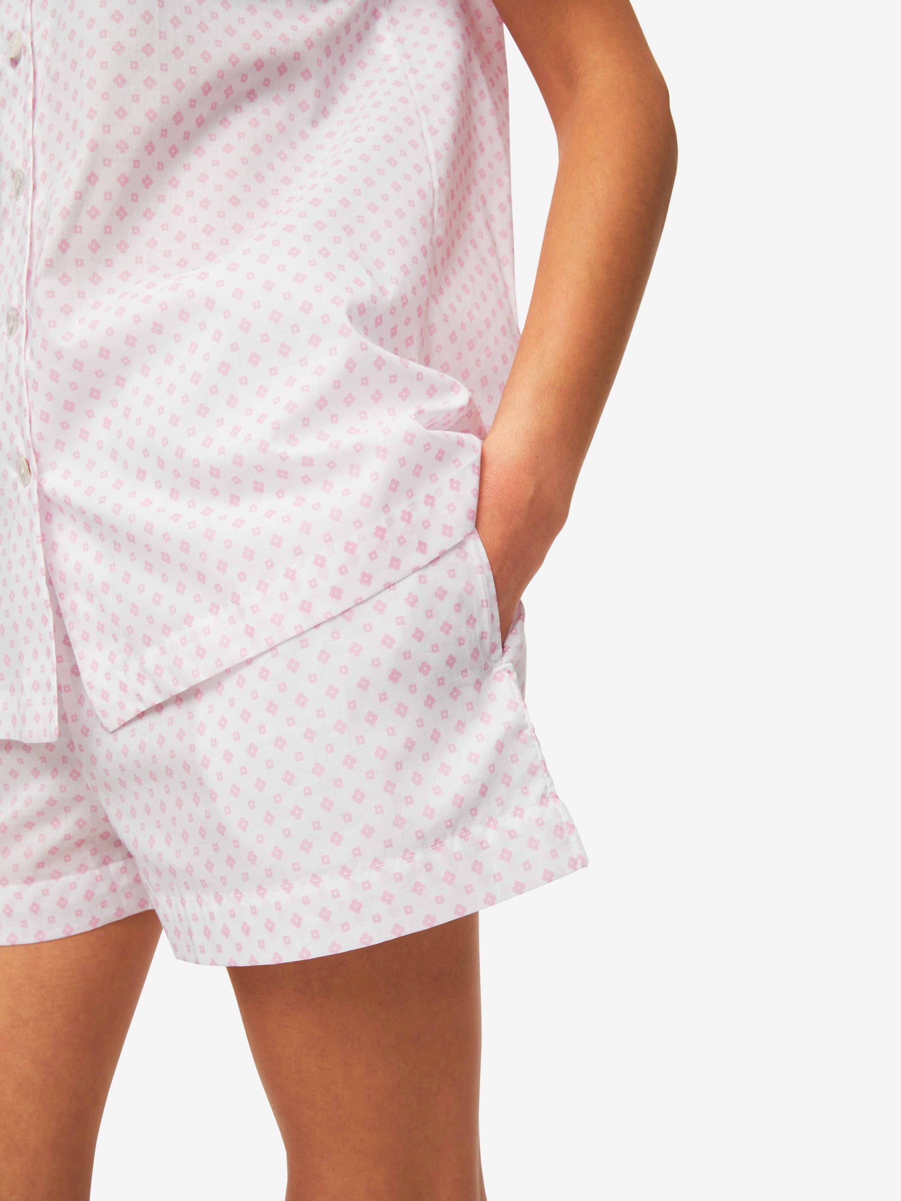 Women's Short Pyjamas Nelson 92 Cotton Batiste Pink