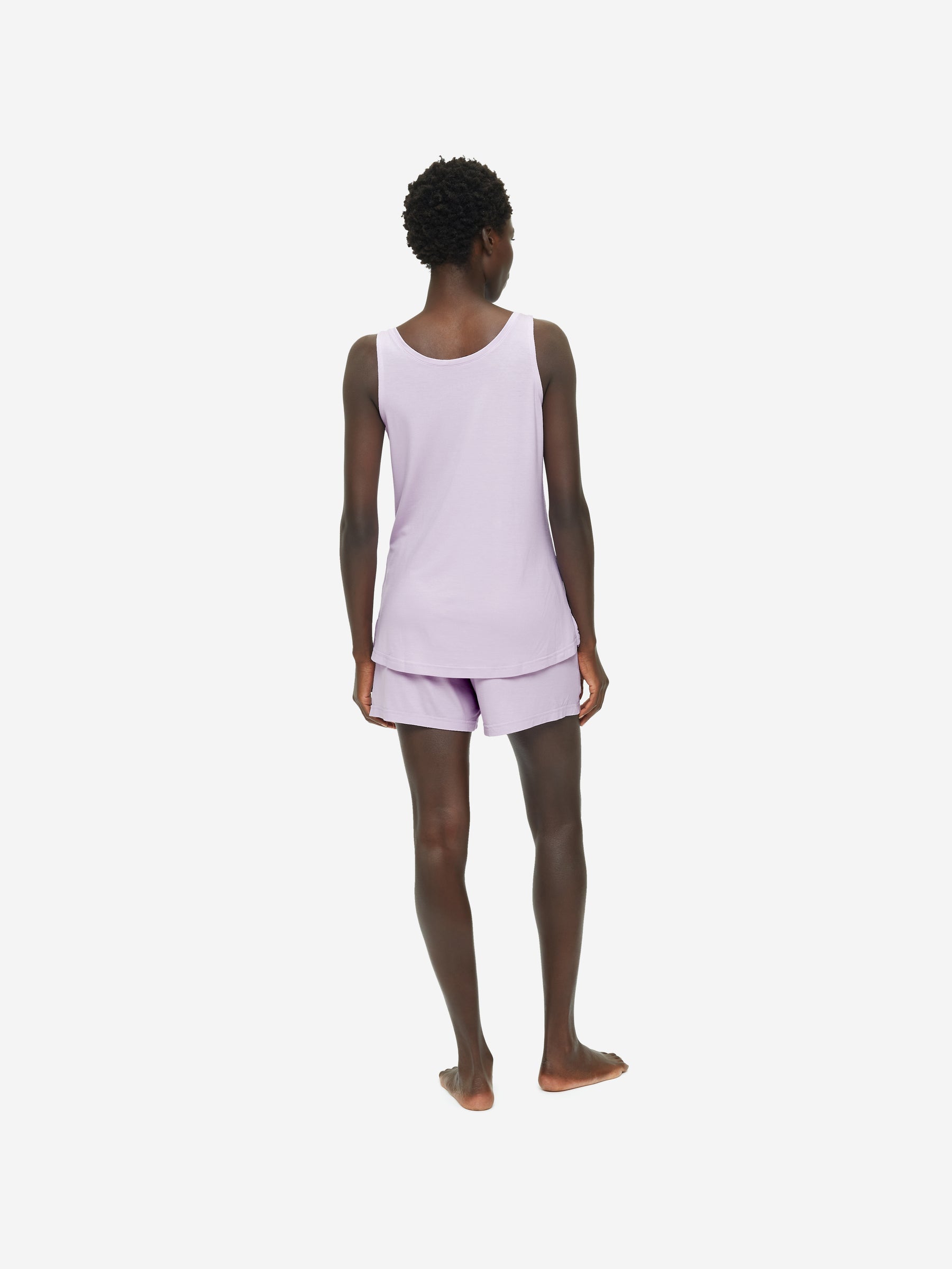 Women's Short Vest Pyjamas Lara Micro Modal Stretch Lilac