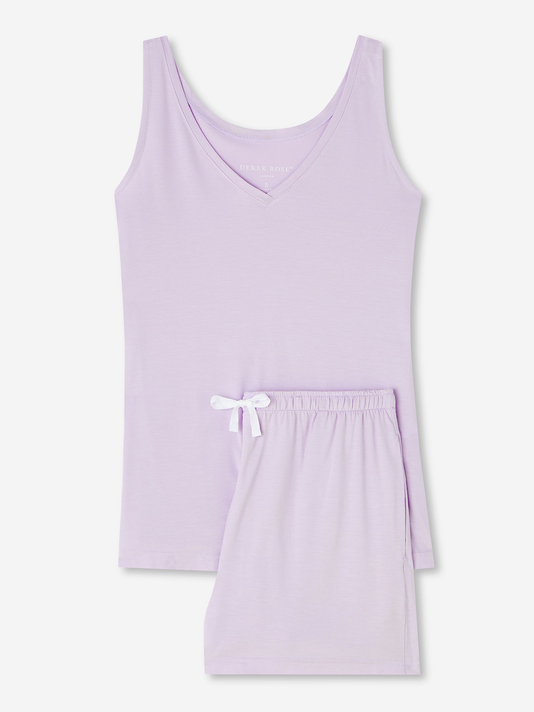 Women's Short Vest Pyjamas Lara Micro Modal Stretch Lilac