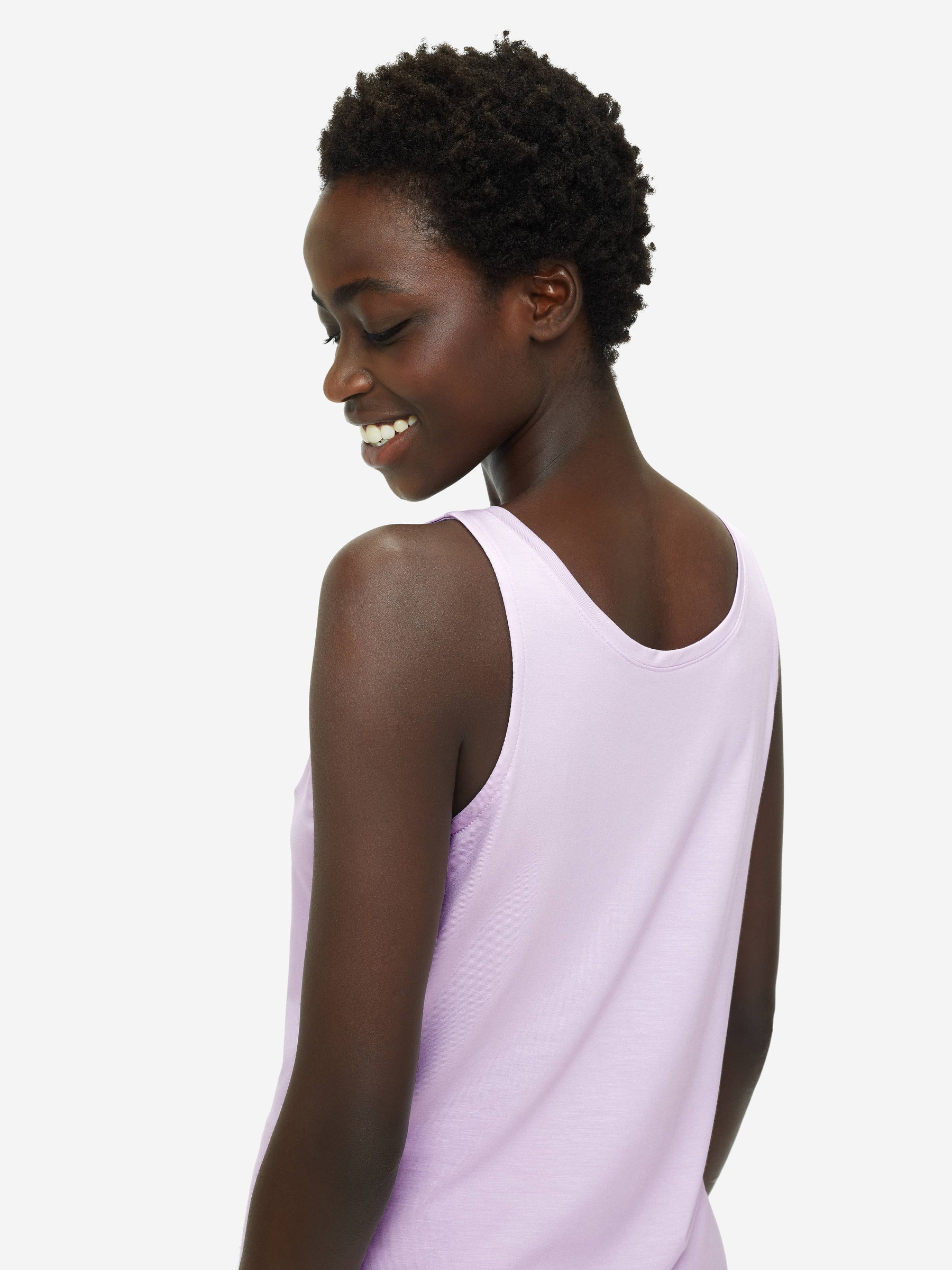 Women's Short Vest Pyjamas Lara Micro Modal Stretch Lilac
