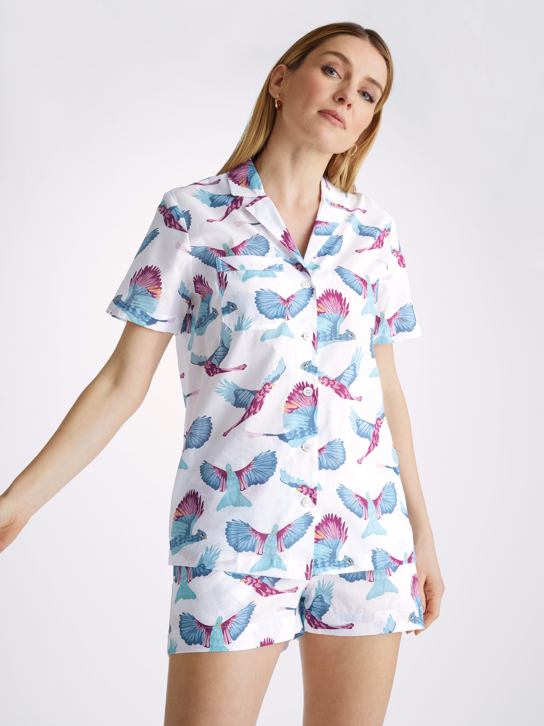 Women's Short Pyjamas Ledbury 63 Cotton Batiste White