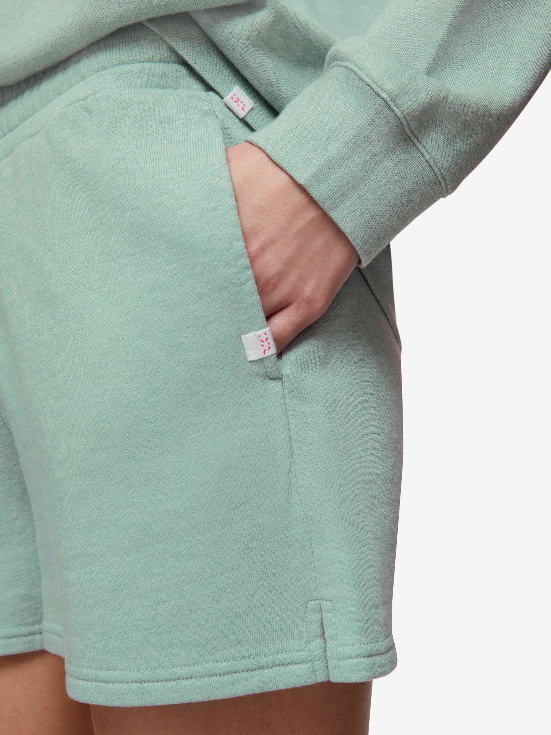 Women's Sweat Shorts Quinn Cotton Modal Soft Green Heather