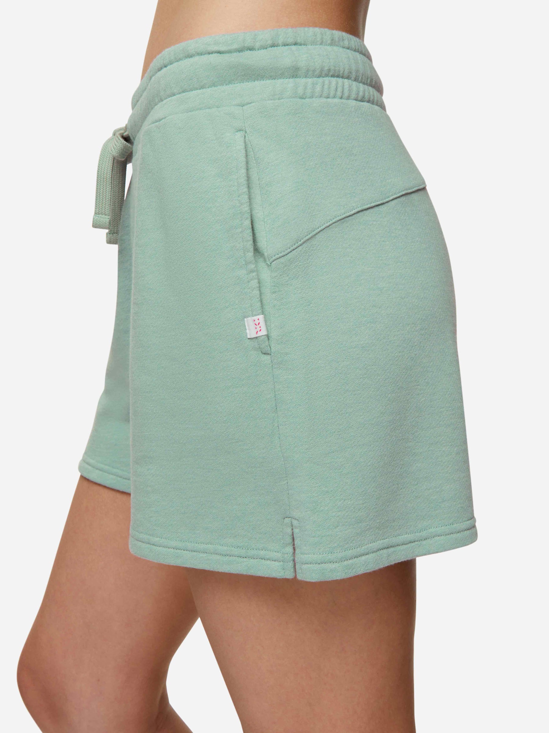 Women's Sweat Shorts Quinn Cotton Modal Soft Green Heather