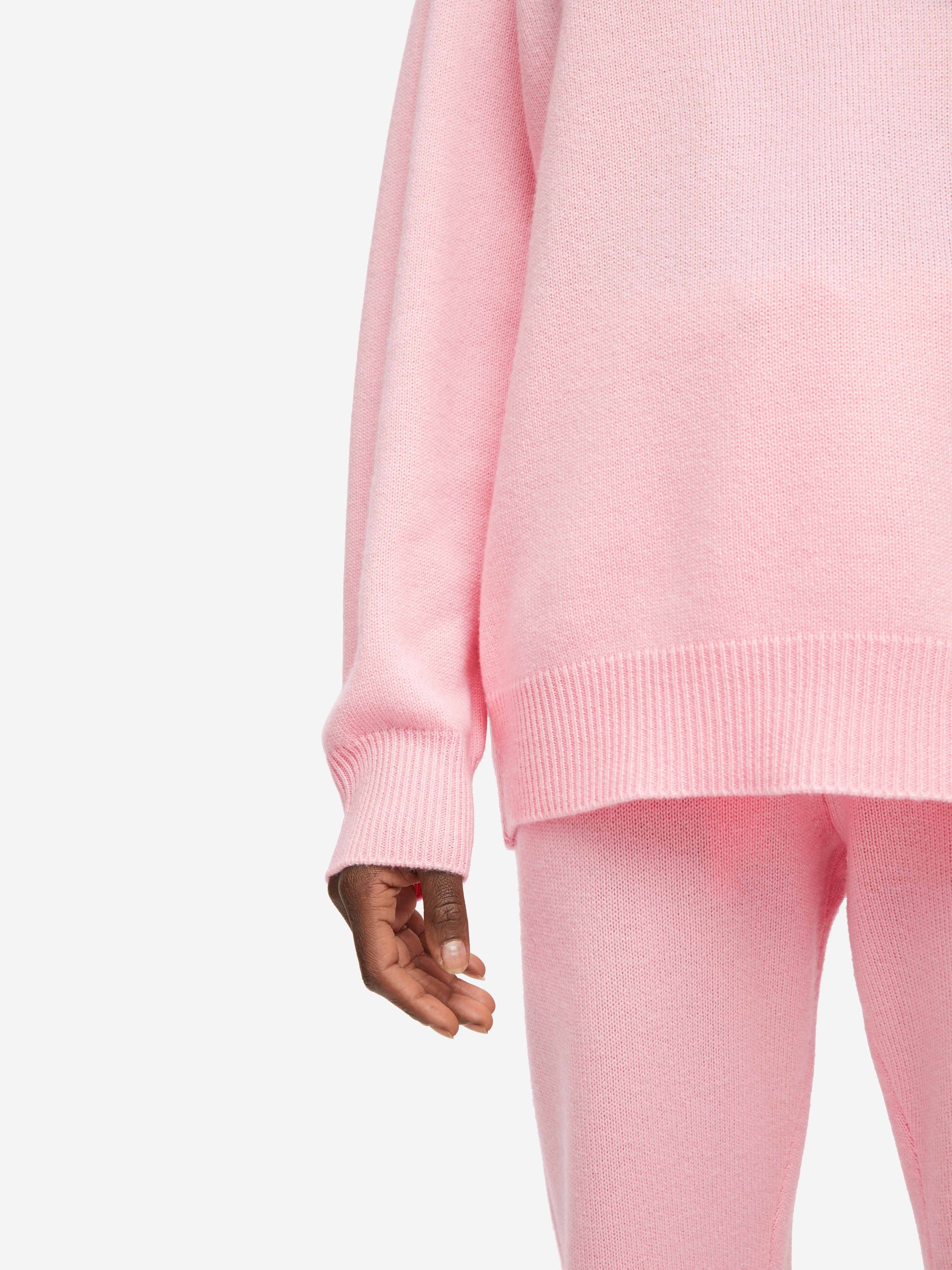 Women's Relaxed Sweater Daphne Cashmere Pink