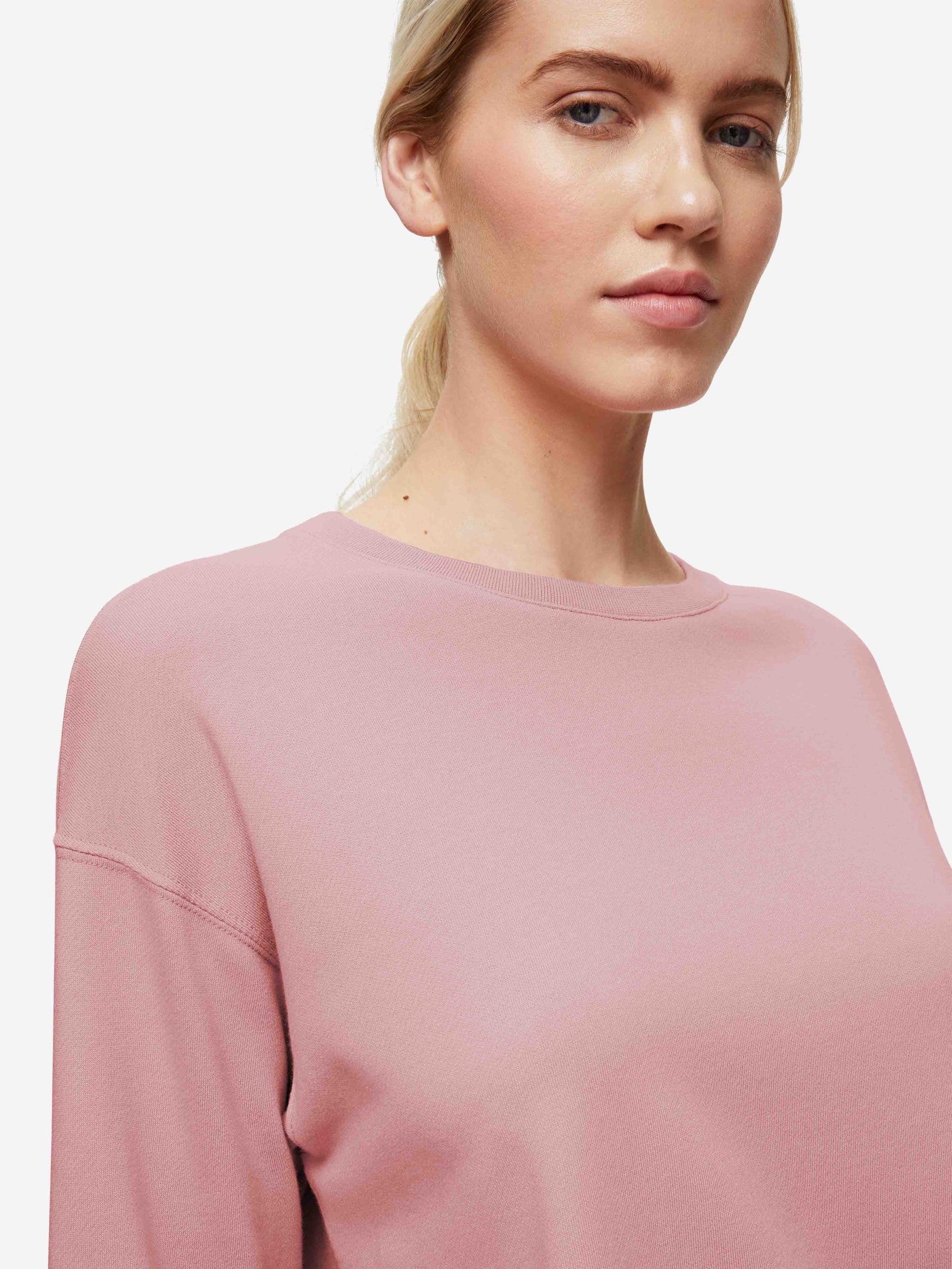 Women's Sweatshirt Quinn Cotton Modal Rose Pink