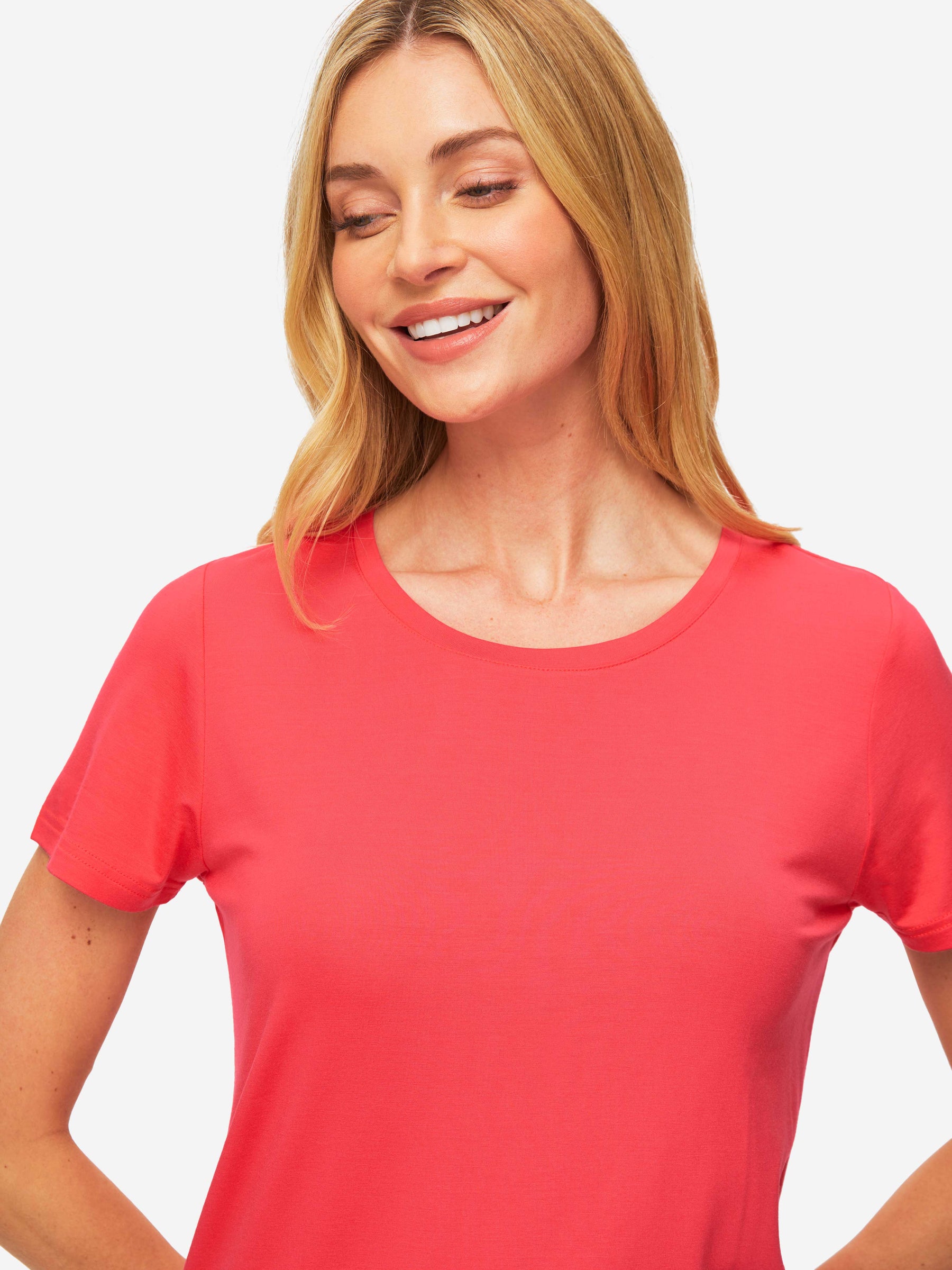 Women's T-Shirt Lara Micro Modal Stretch Watermelon Pink