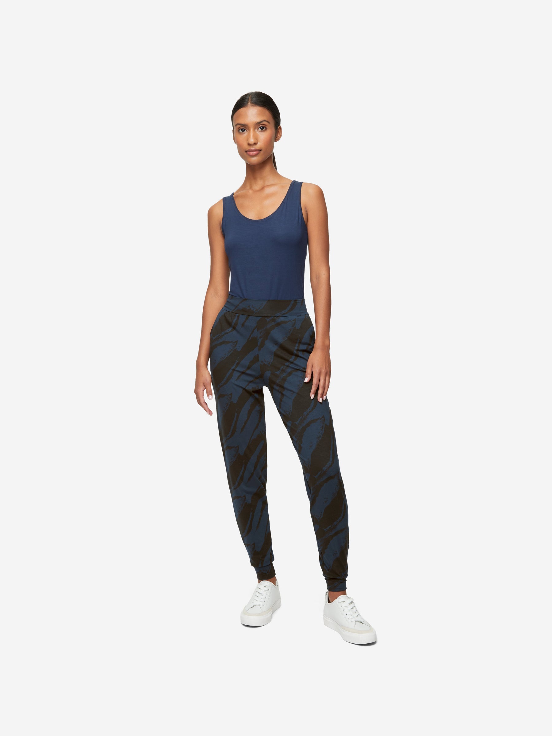 Women's Track Pants London 8 Micro Modal Stretch Navy