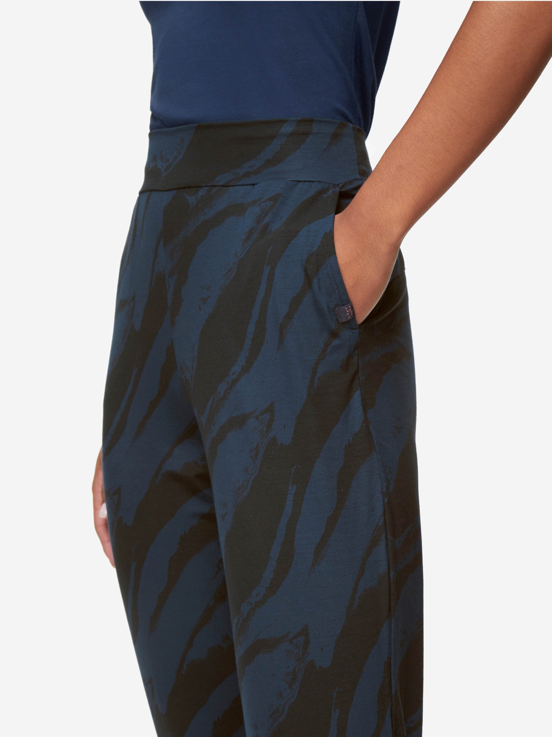 Women's Track Pants London 8 Micro Modal Stretch Navy