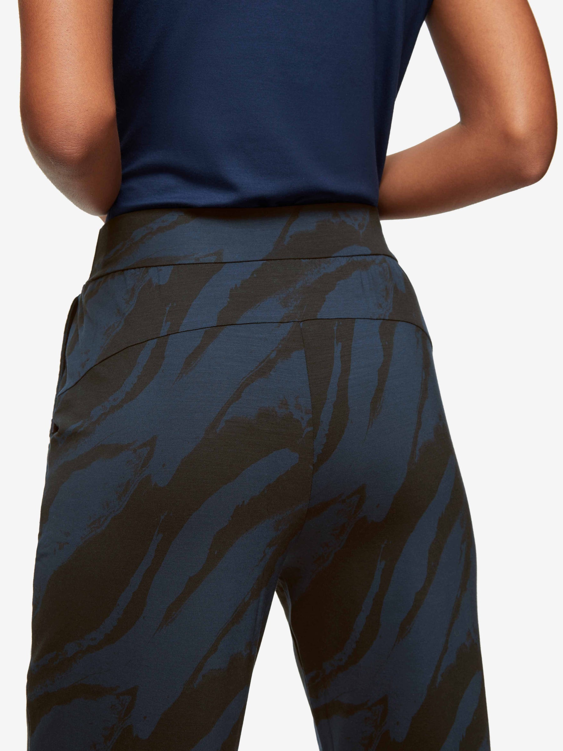 Women's Track Pants London 8 Micro Modal Stretch Navy