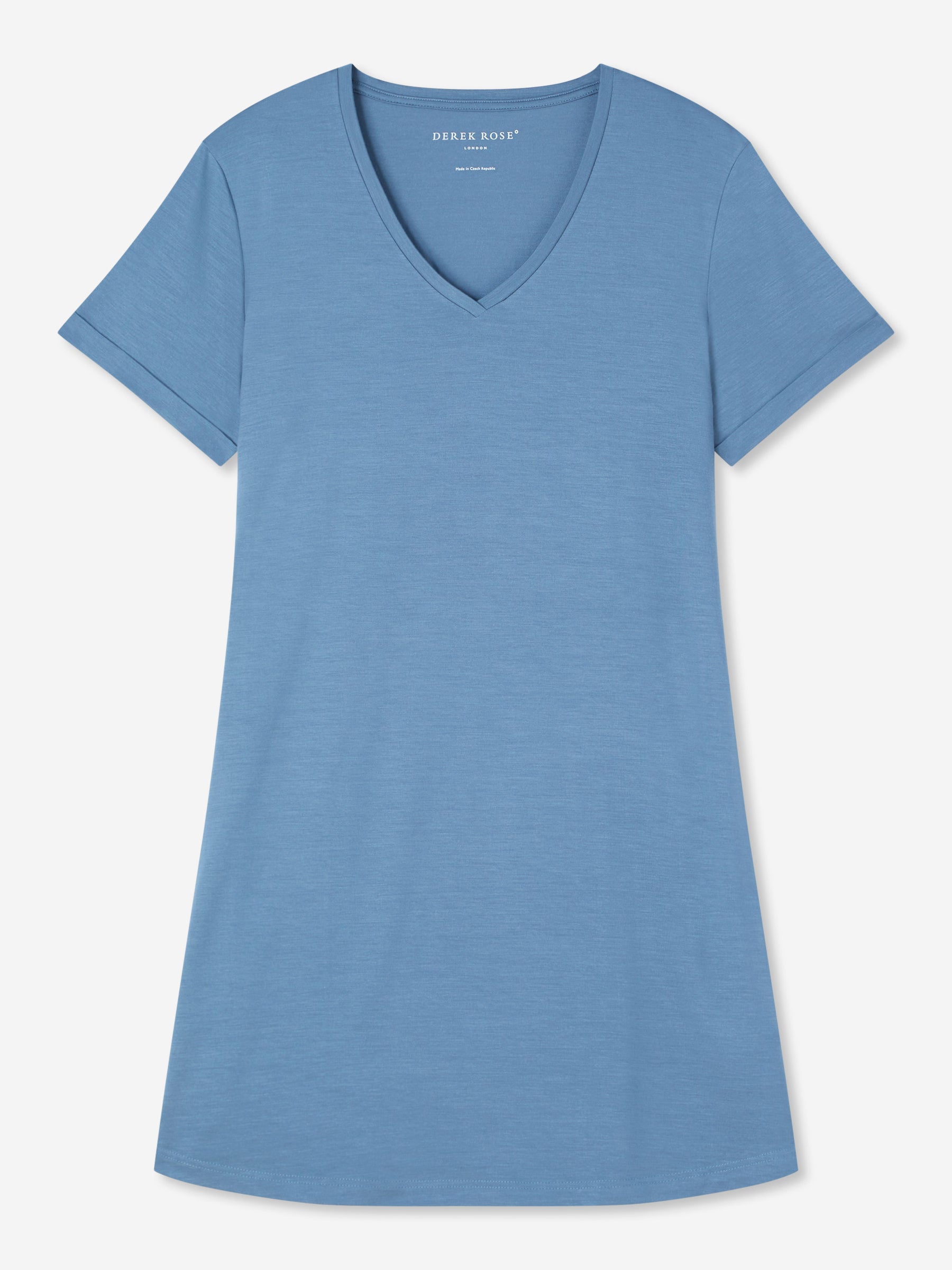 Women's V-Neck Sleep T-Shirt Lara Micro Modal Stretch Denim