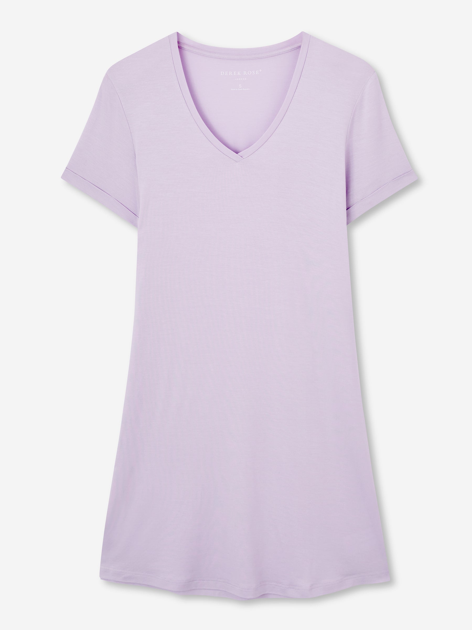 Women's V-Neck Sleep T-Shirt Lara Micro Modal Stretch Lilac