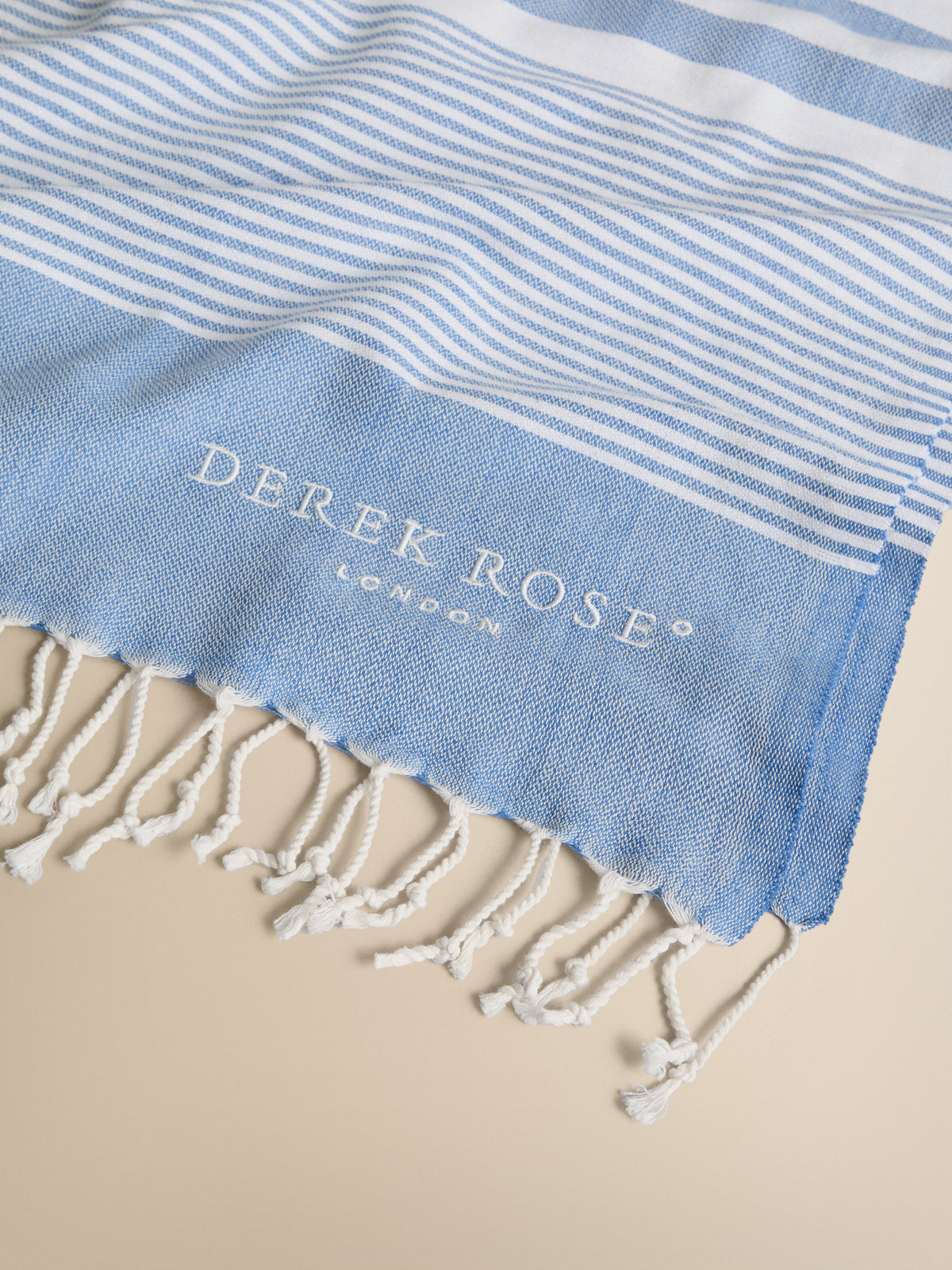 Karinna Cotton Hammam Towel Mid Blue Stripe