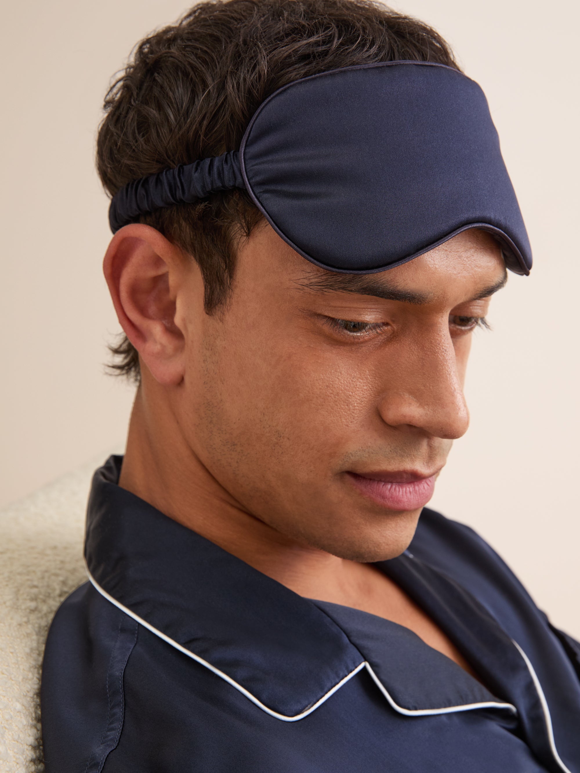 Eye Mask Bailey Silk Satin Navy
