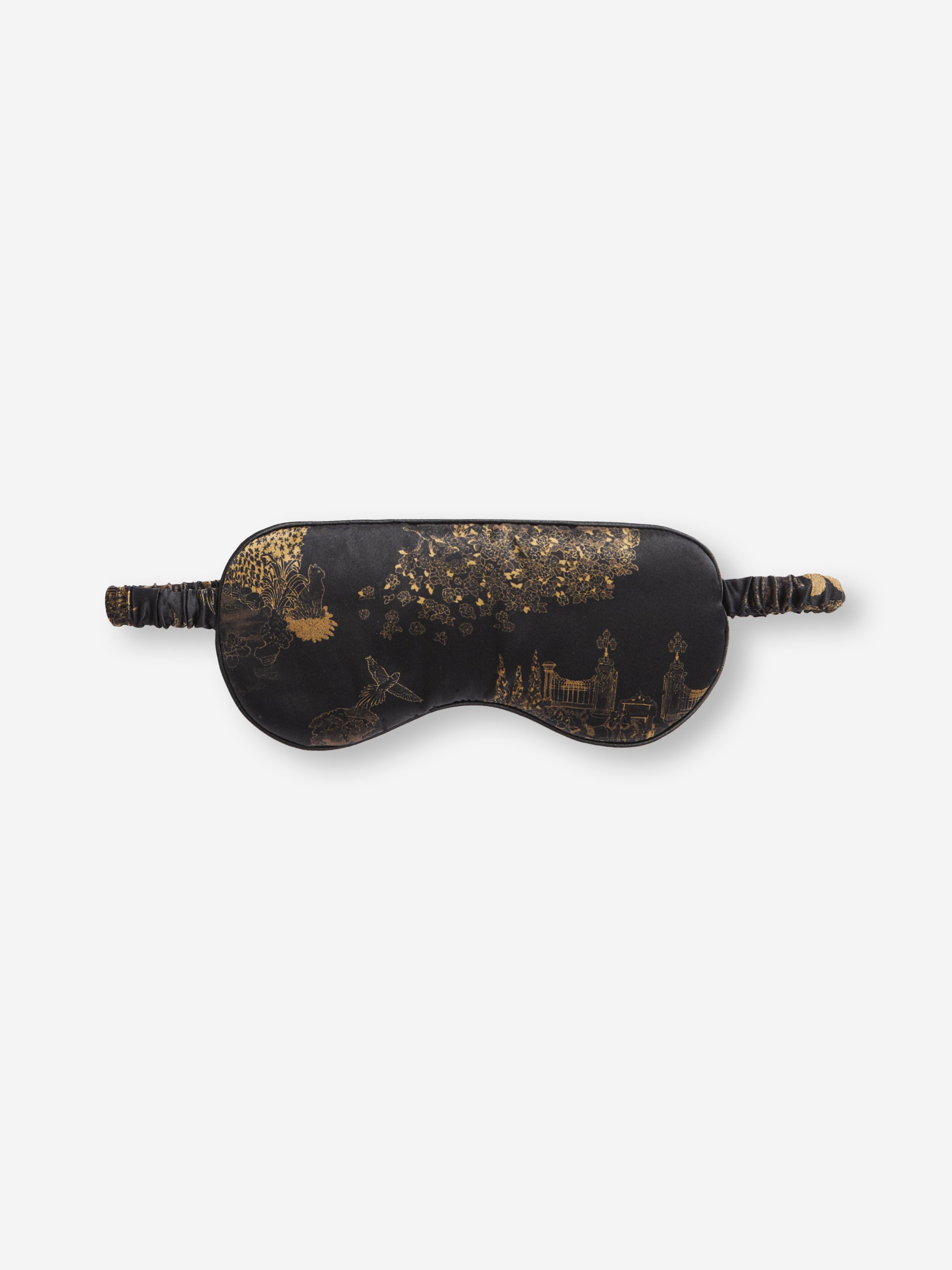 Silk Eye Mask London Toile Black