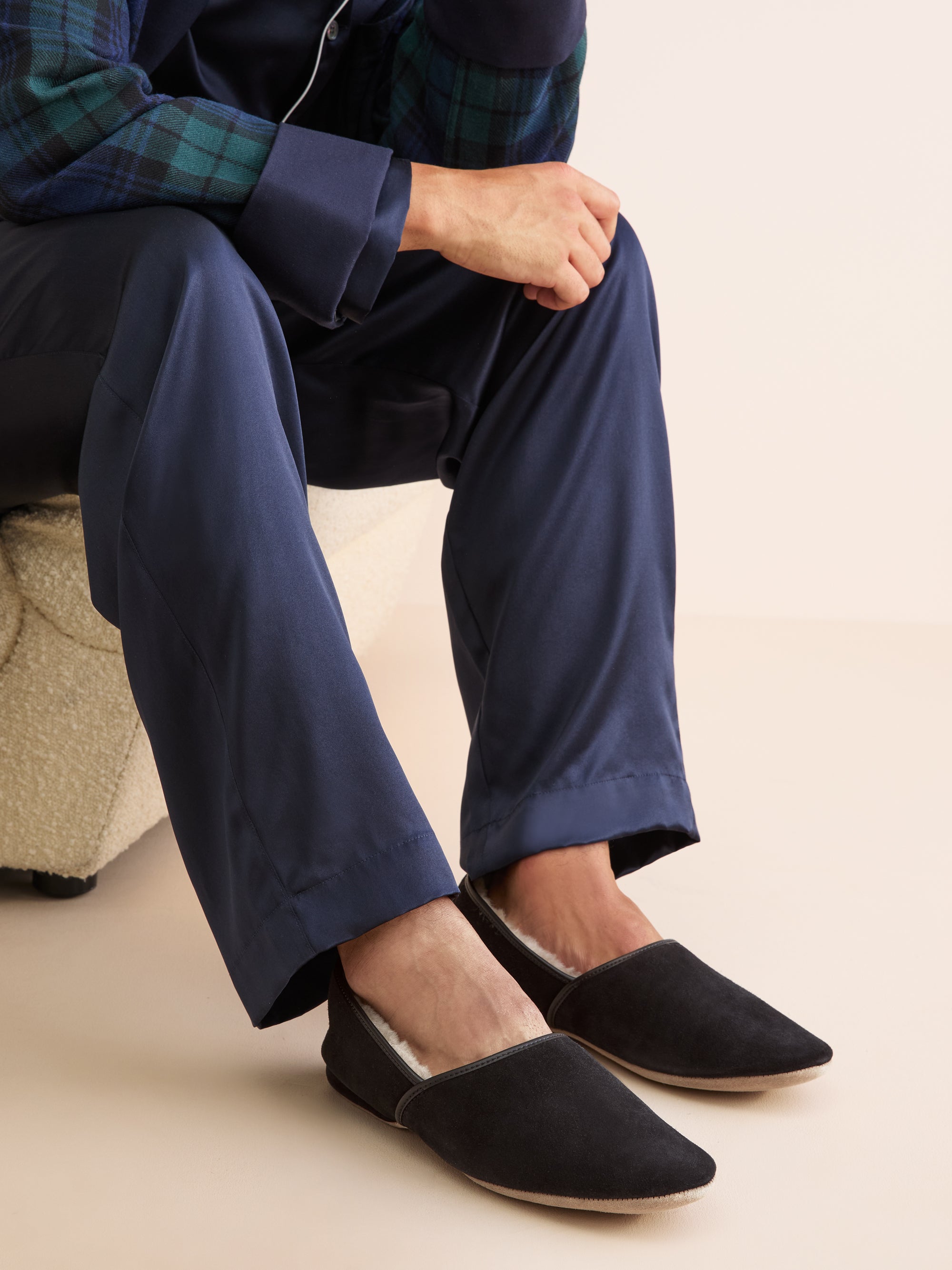 Men's Slippers Crawford Suede Sheepskin Black