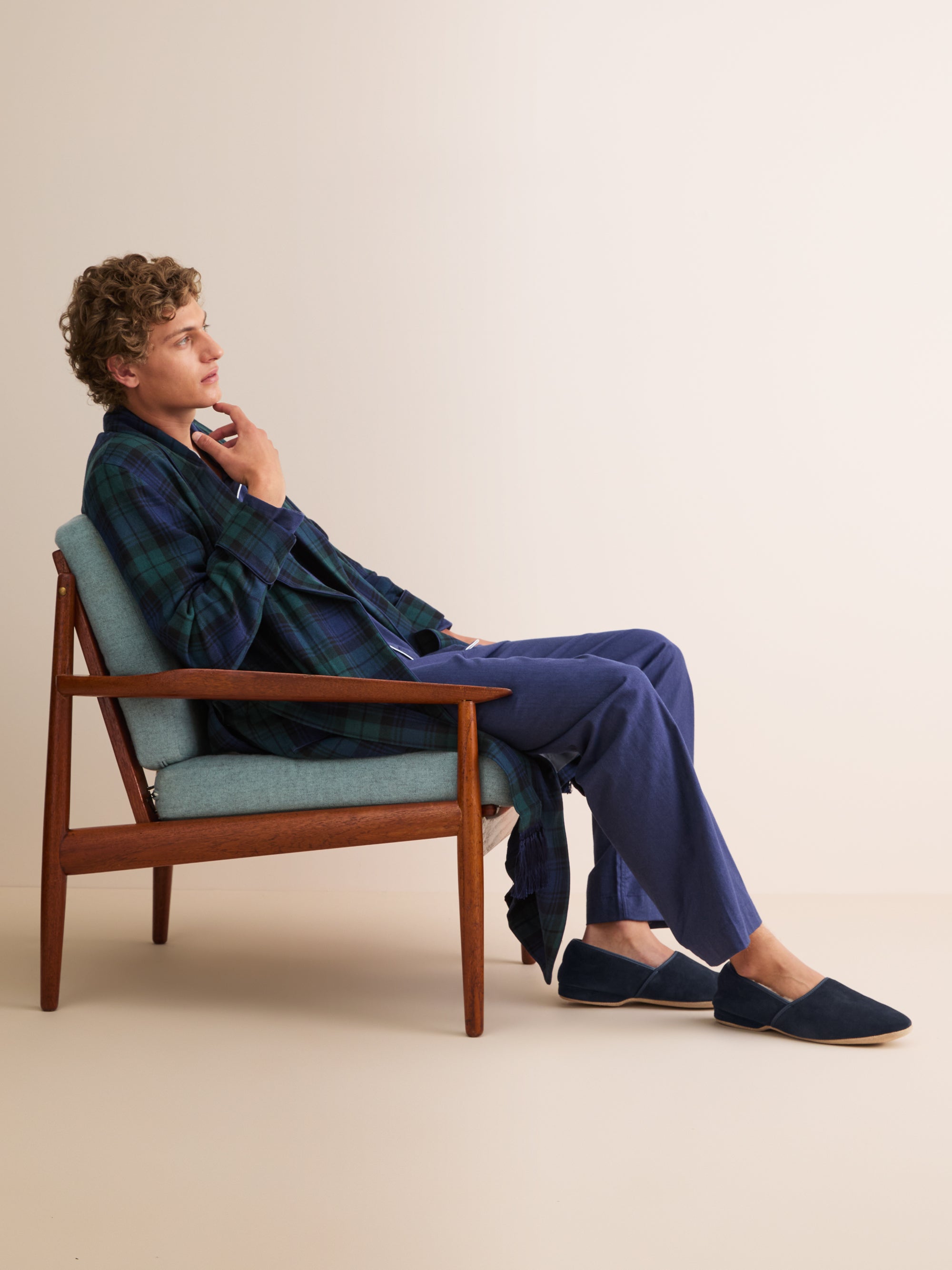 Men's Slippers Crawford Suede Sheepskin Navy