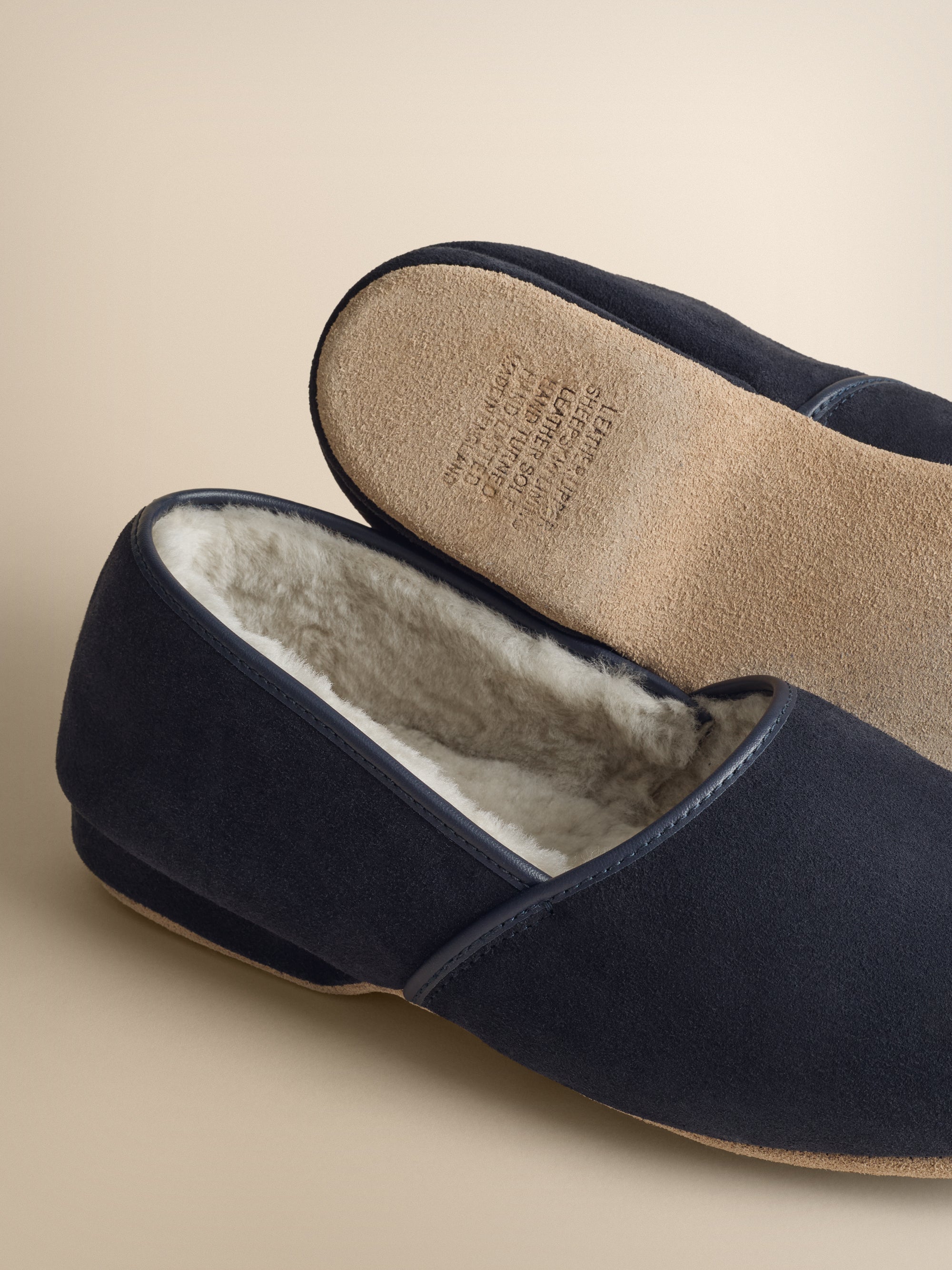 Men's Slippers Crawford Suede Sheepskin Navy