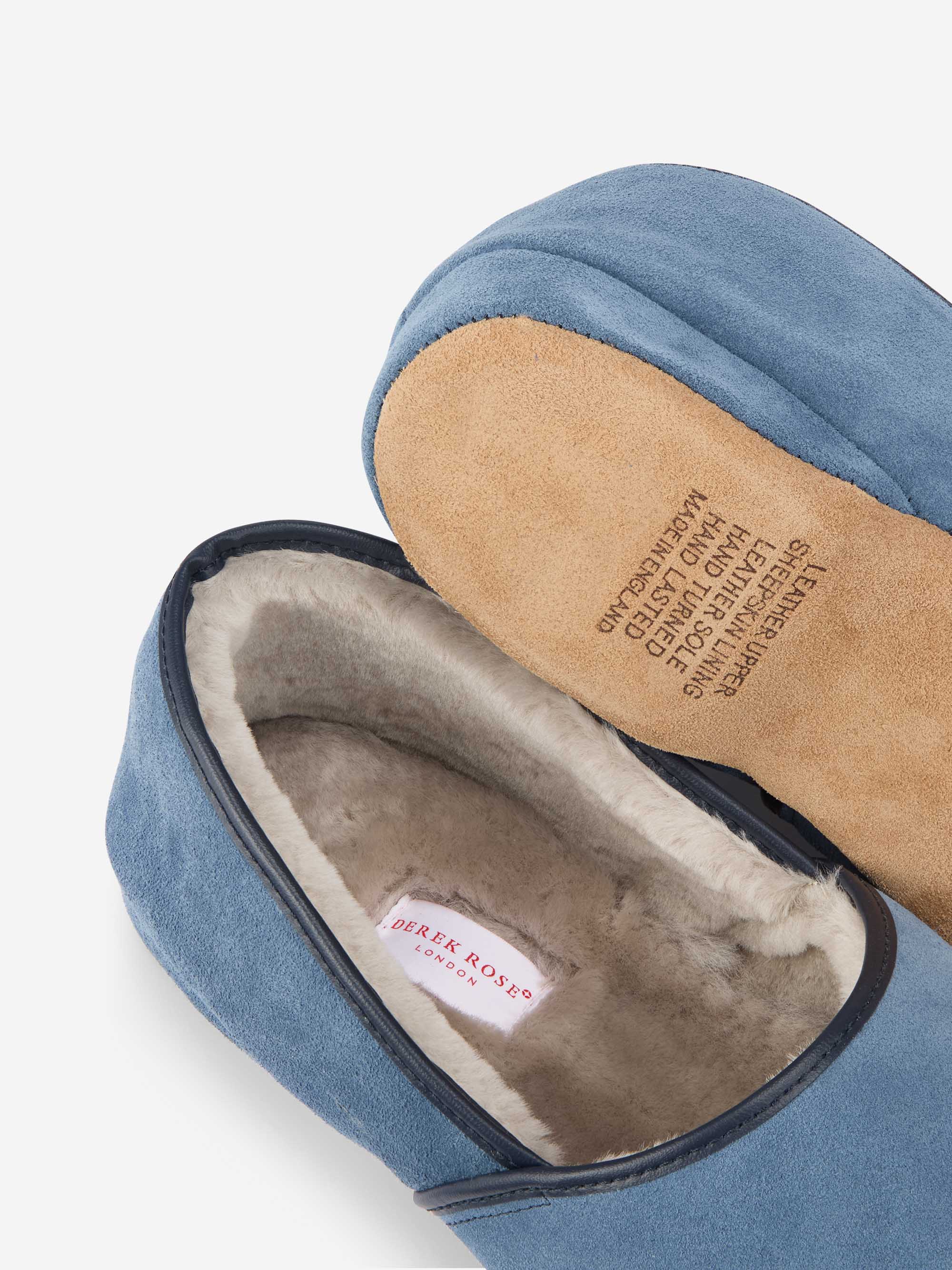 Men's Slippers Crawford Suede Sheepskin Blue