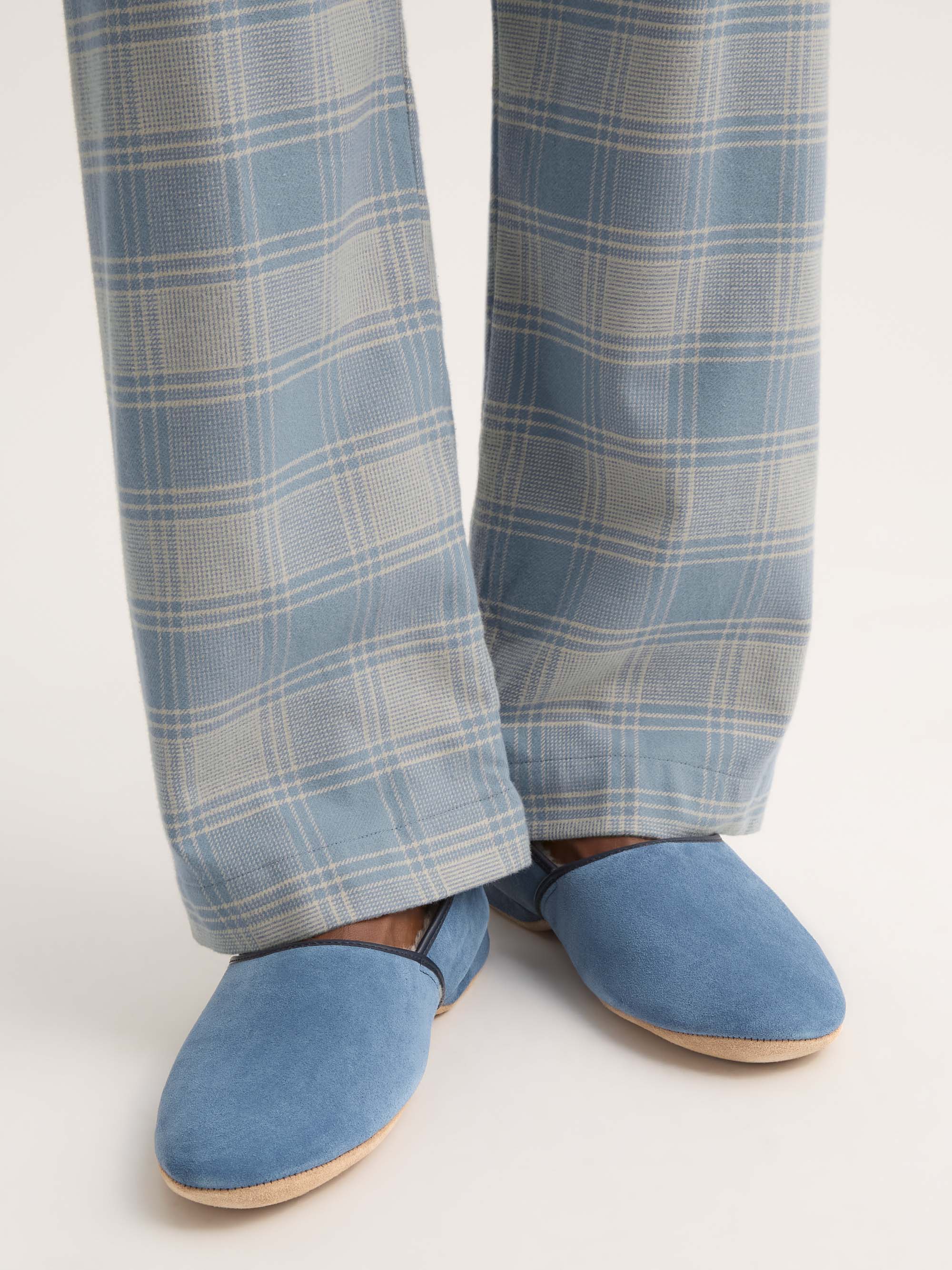Men's Slippers Crawford Suede Sheepskin Blue