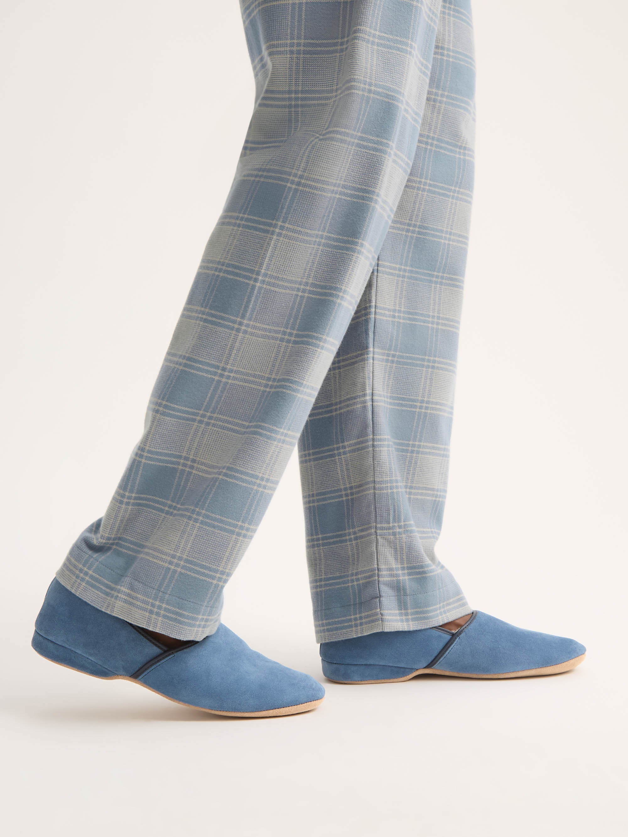 Men's Slippers Crawford Suede Sheepskin Blue