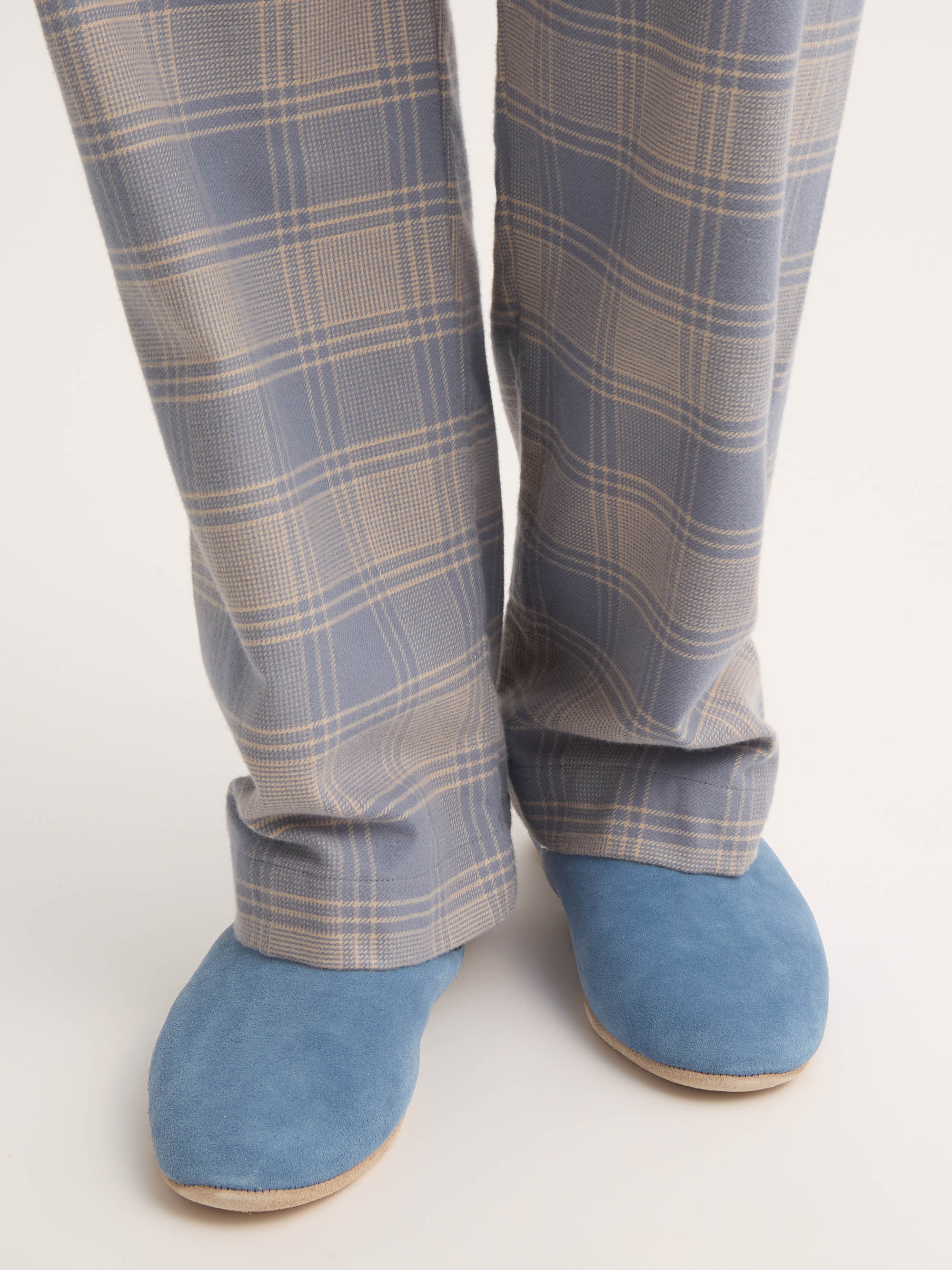 Men's Mule Slippers Douglas Suede Sheepskin Blue