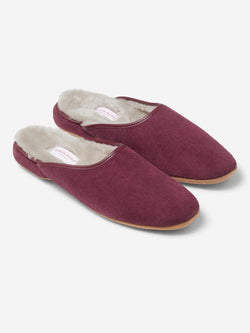 Women's Mule Slippers Imogen Suede Sheepskin Bordeaux