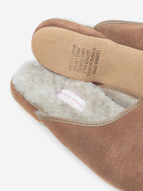 Women's Mule Slippers Imogen Suede Sheepskin Camel