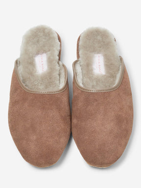 Women's Mule Slippers Imogen Suede Sheepskin Camel