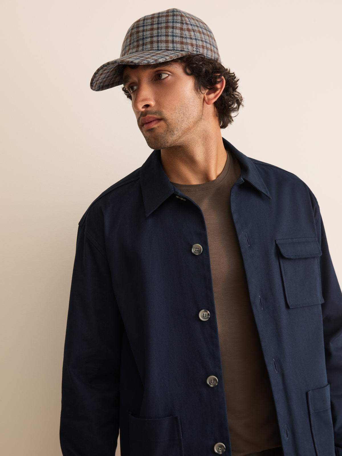 Duke Cashmere Cap Grey Check