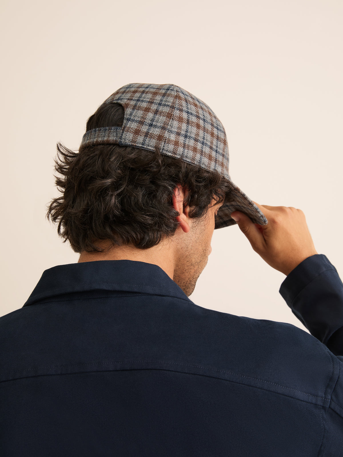 Duke Cashmere Cap Grey Check