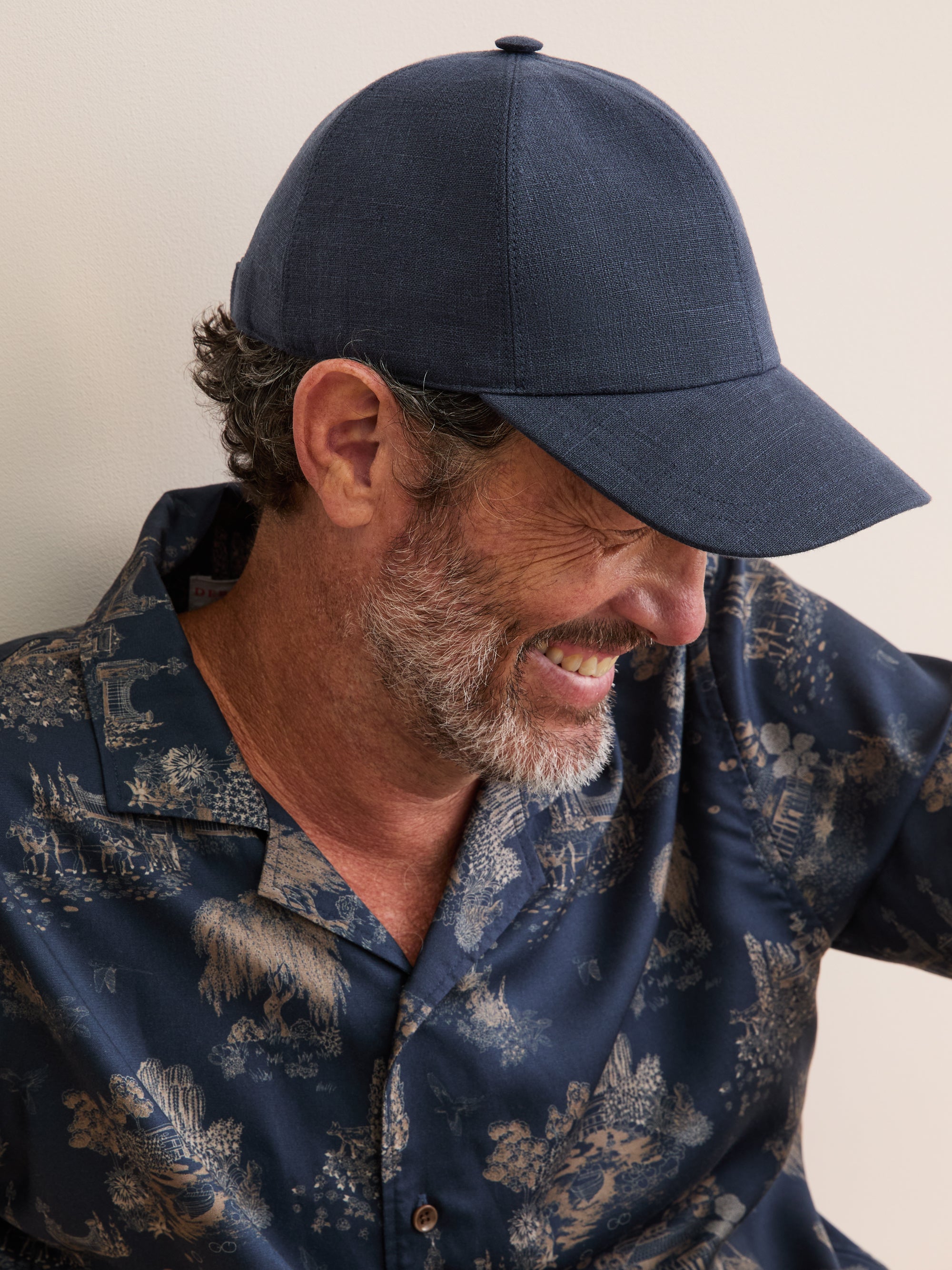 Unisex Vienna Navy Linen Cap | Adjustable Linen Cap Made in Italy