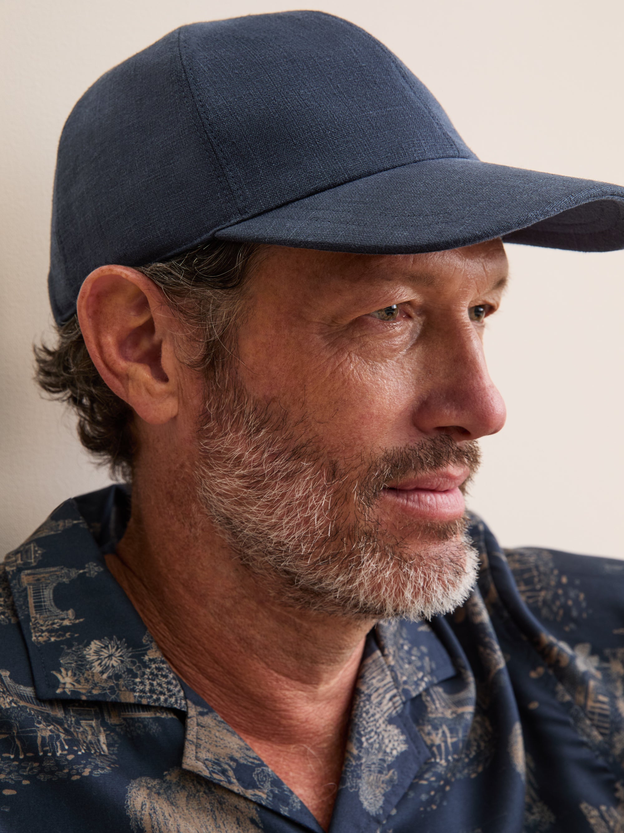 Linen Cap Vienna Navy Blue