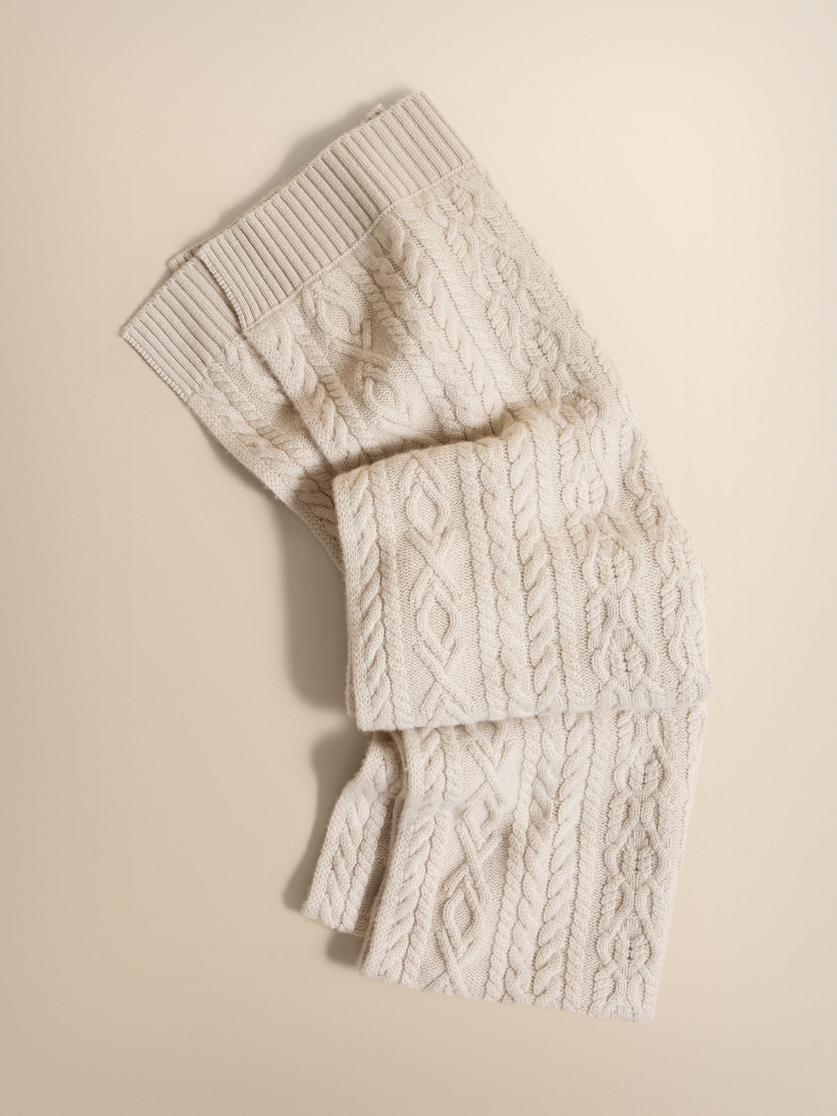 Eleanor Cashmere Cable Scarf Mist Gray