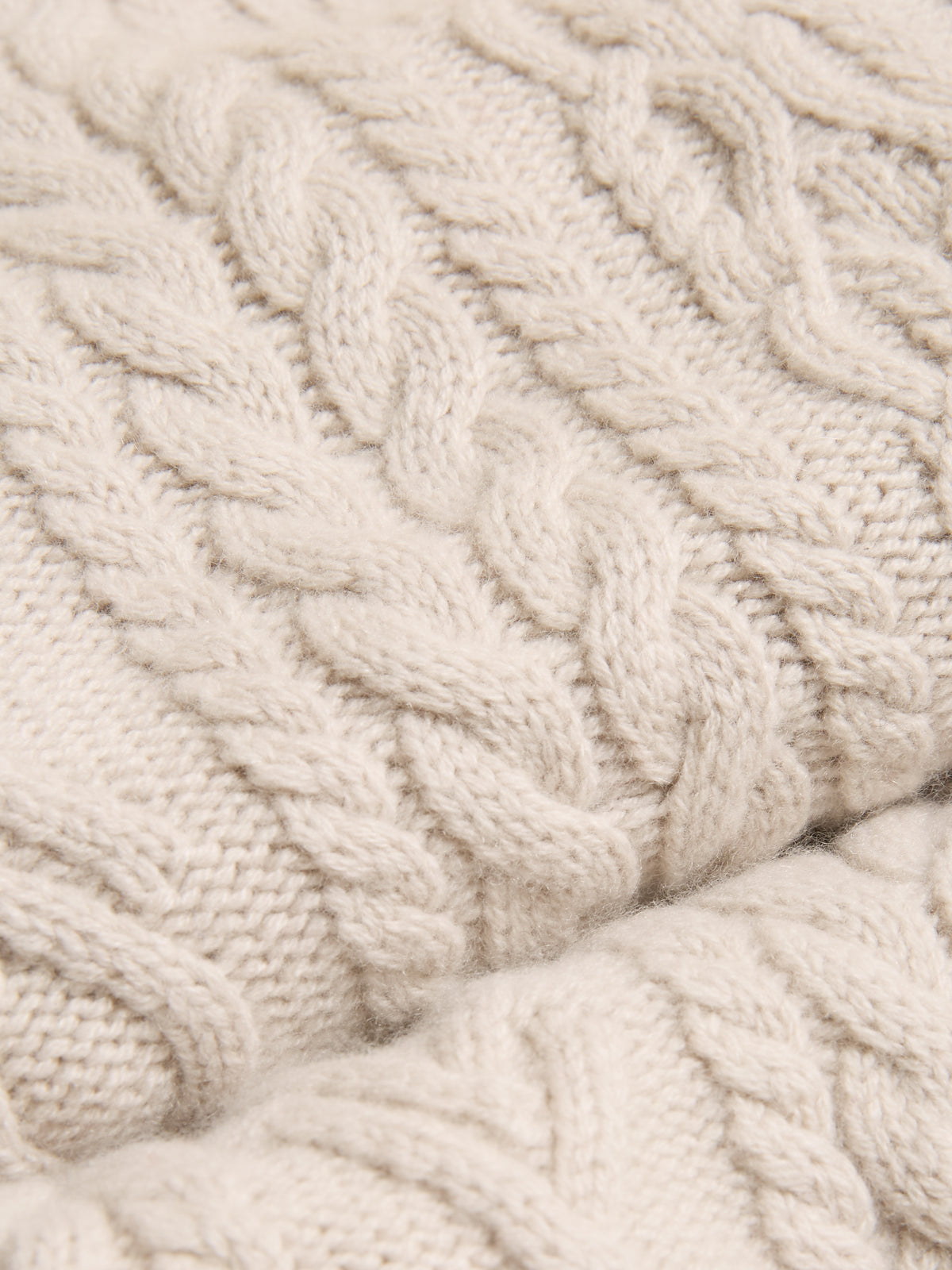 Eleanor Cashmere Cable Scarf Mist Gray