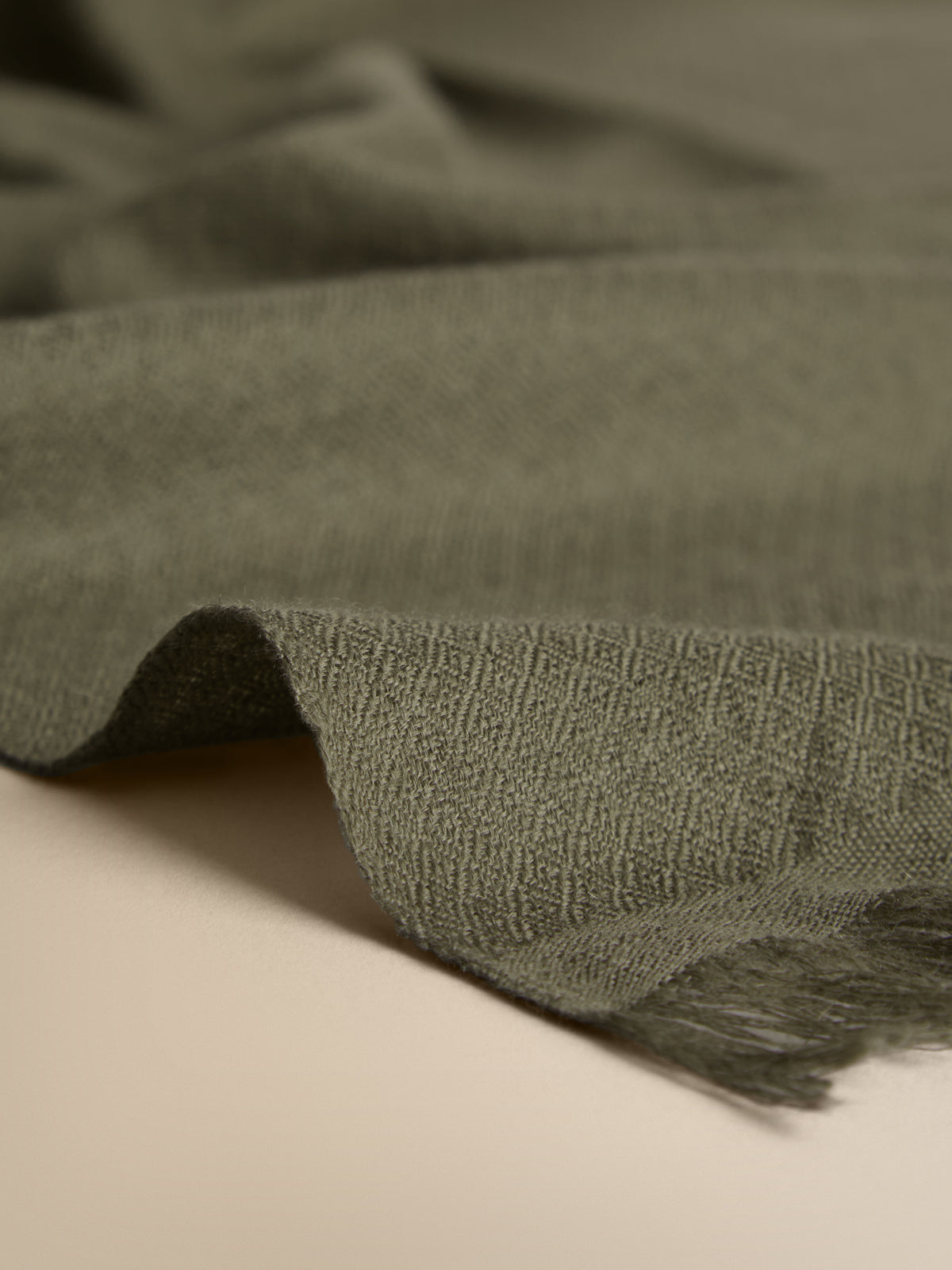 Remy Cashmere Pashmina Scarf Khaki Jacquard