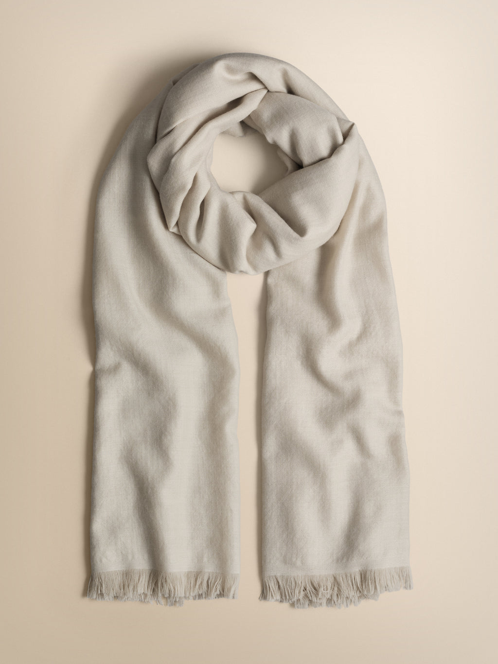 Suri Ultra-Fine Cashmere Pashmina Antique Ivory Herringbone