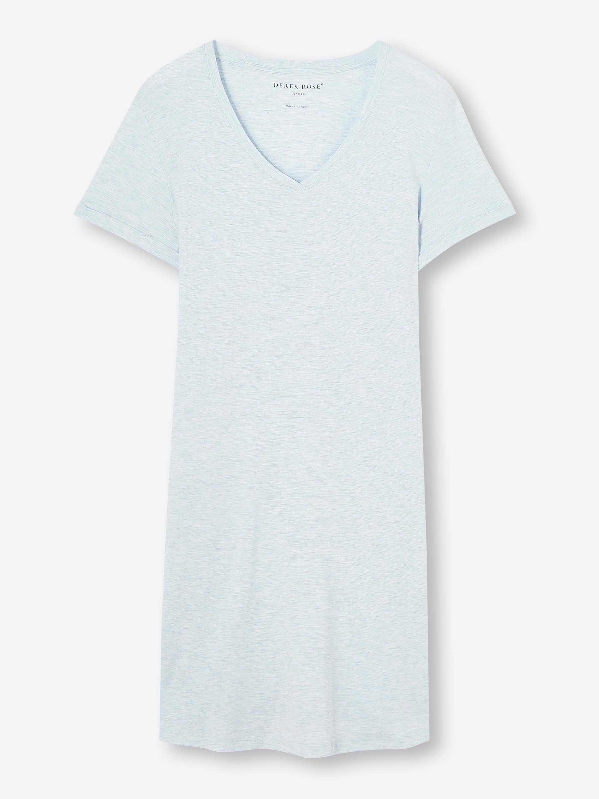 Women's V-Neck Sleep T-Shirt Ethan Micro Modal Stretch Blue