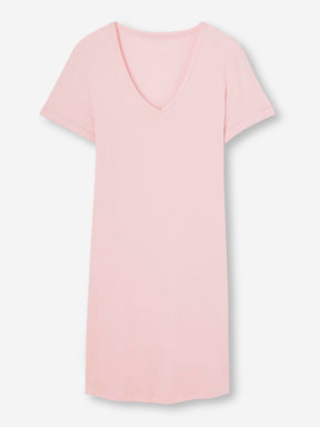 Women's V-Neck Sleep T-Shirt Lara Micro Modal Stretch Ballet Pink