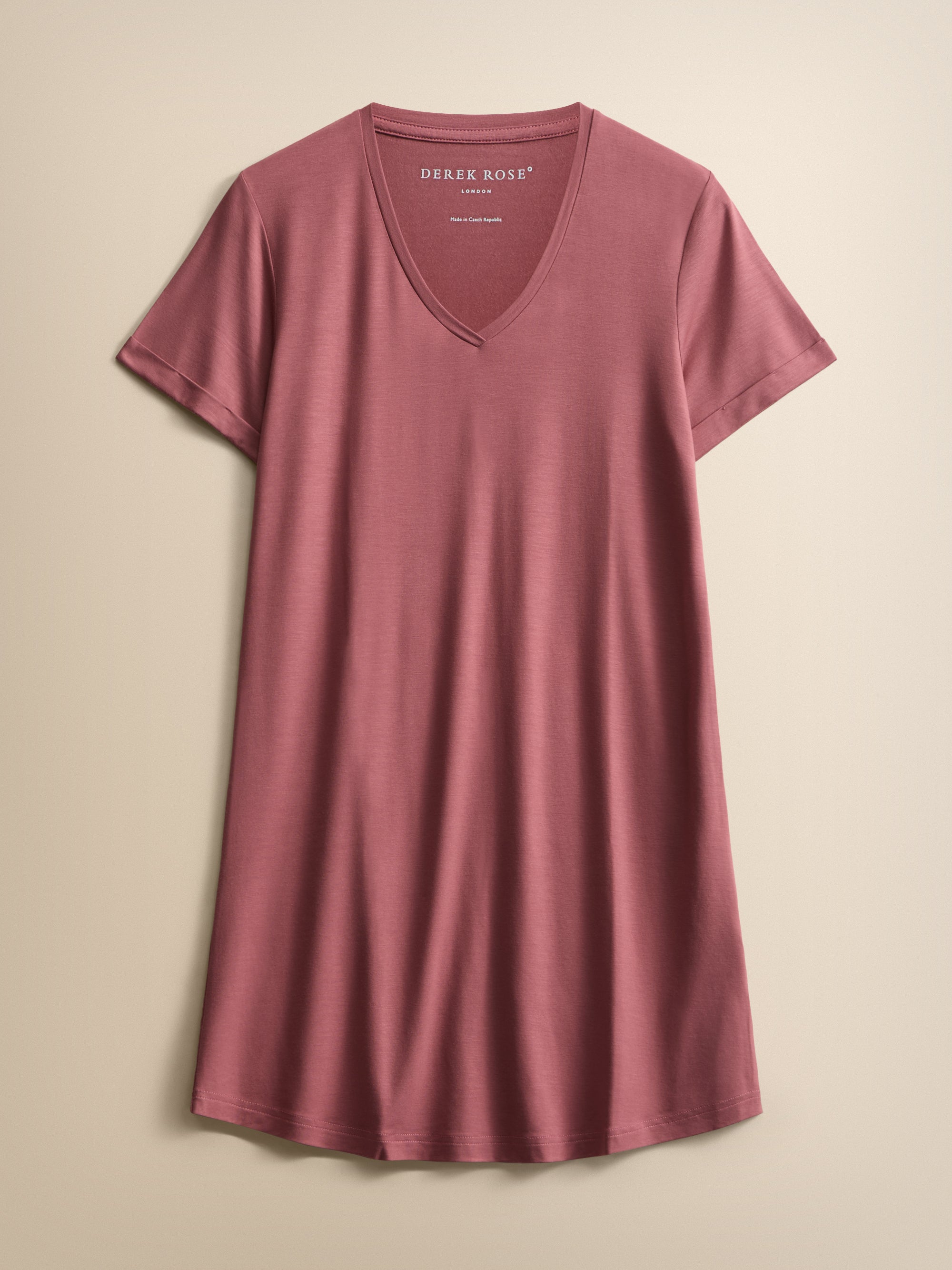 Lara Micro Modal V-Neck Nightdress Dusty Rose